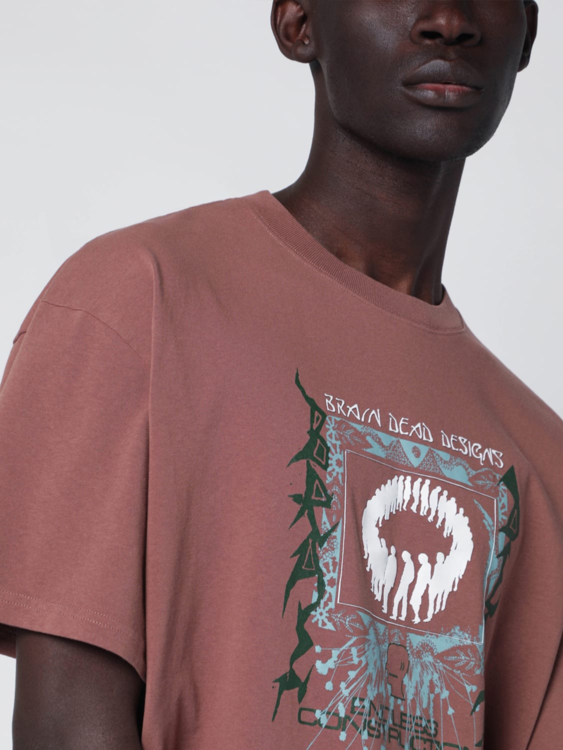 BRAIN DEAD T-SHIRT: T-shirt men Brain Dead, Brown - Img 3