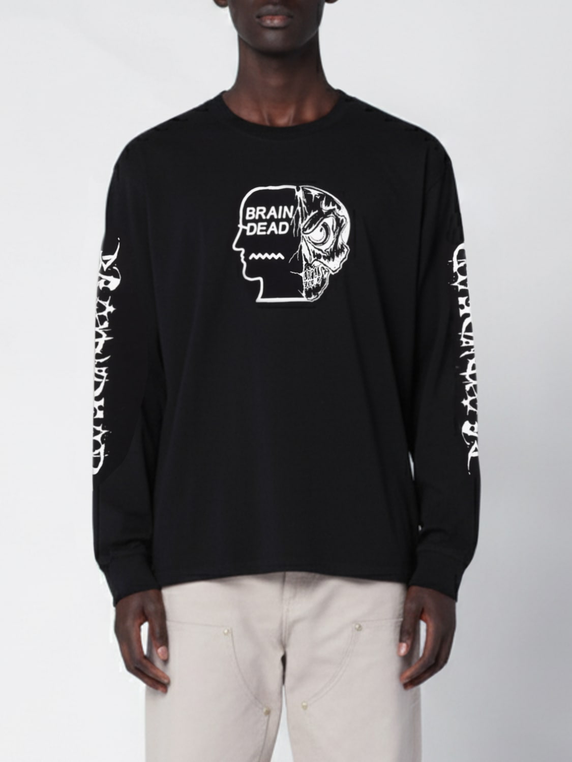 BRAIN DEAD T-SHIRT: Pullover herren Brain Dead, Schwarz - Img 1