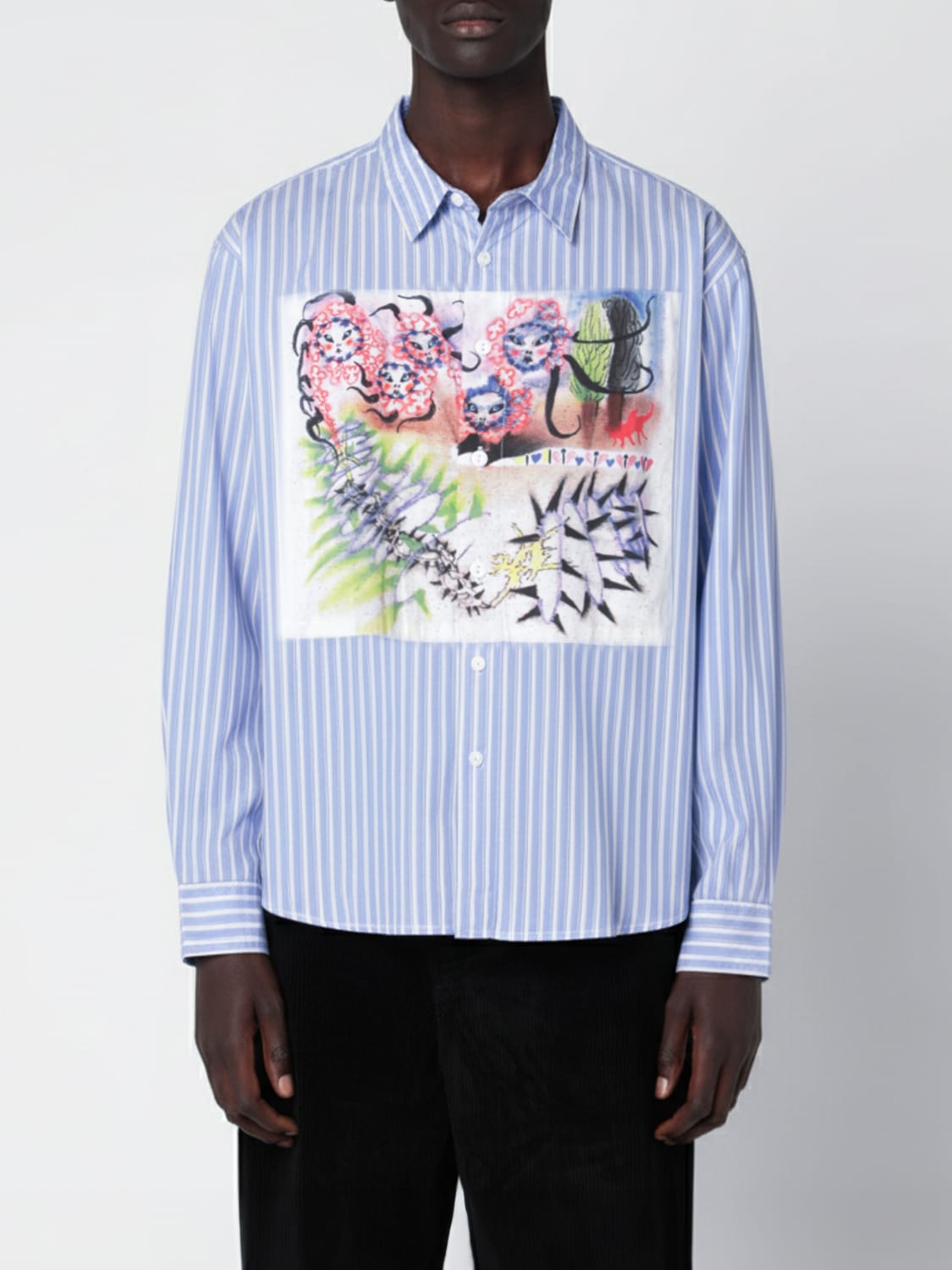 BRAIN DEAD SHIRT: Shirt men Brain Dead, Blue - Img 1