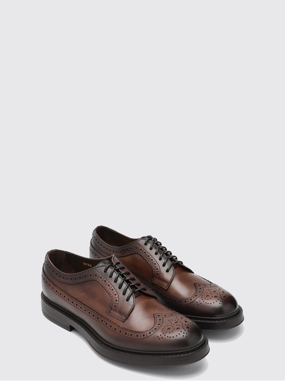 DOUCAL'S SCARPE STRINGATE: Scarpe stringate in pelle Doucal's, Marrone - Img 2