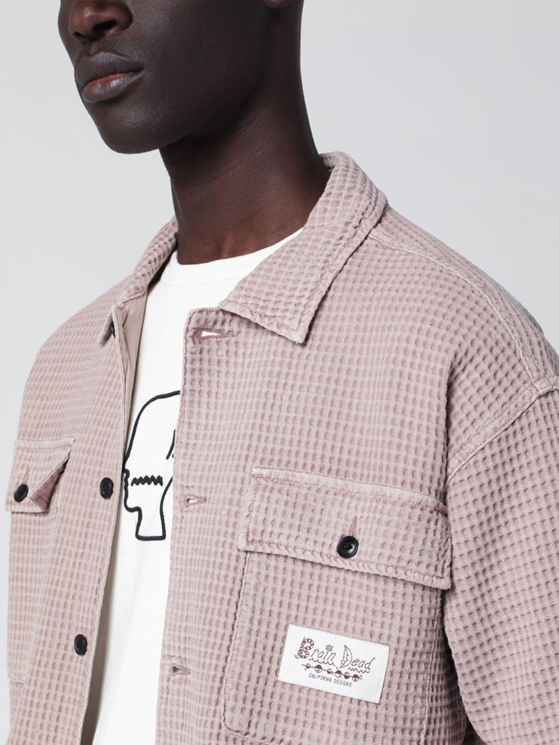 BRAIN DEAD JACKET: Shirt men Brain Dead, Sand - Img 3