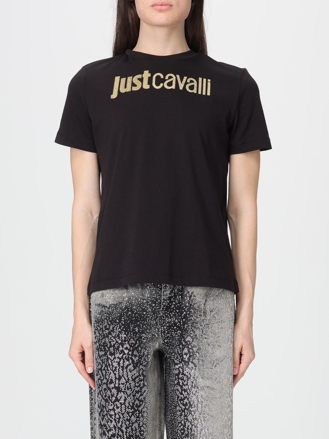 JUST CAVALLI T-SHIRT: T-shirt woman Just Cavalli, Black - Img 1