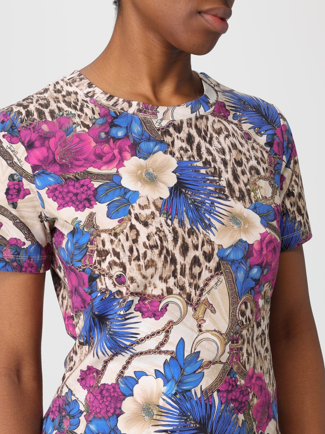 JUST CAVALLI T-SHIRT: T-shirt woman Just Cavalli, Beige - Img 3