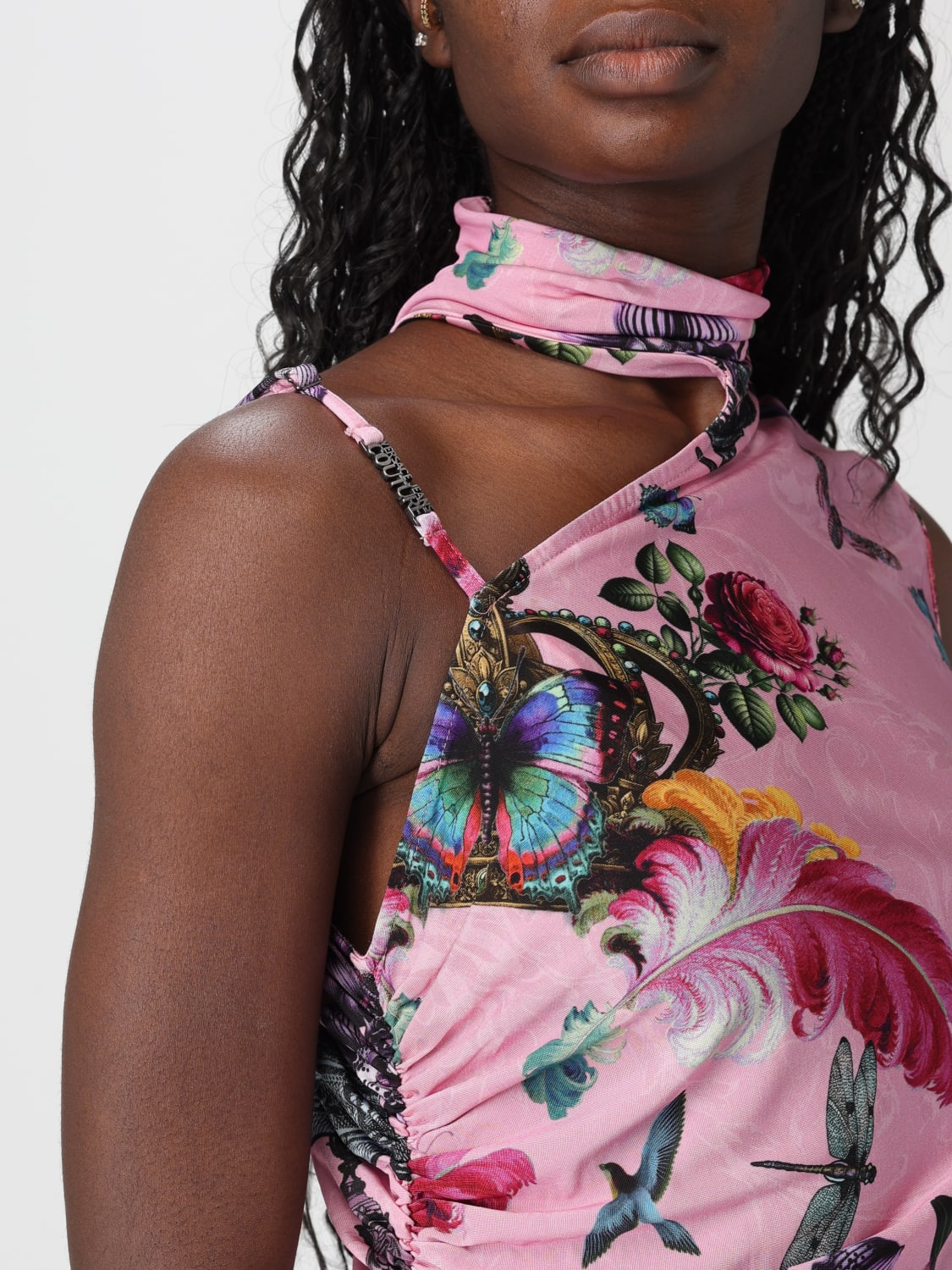 VERSACE JEANS COUTURE DRESS: Dress woman Versace Jeans Couture, Pink - Img 3