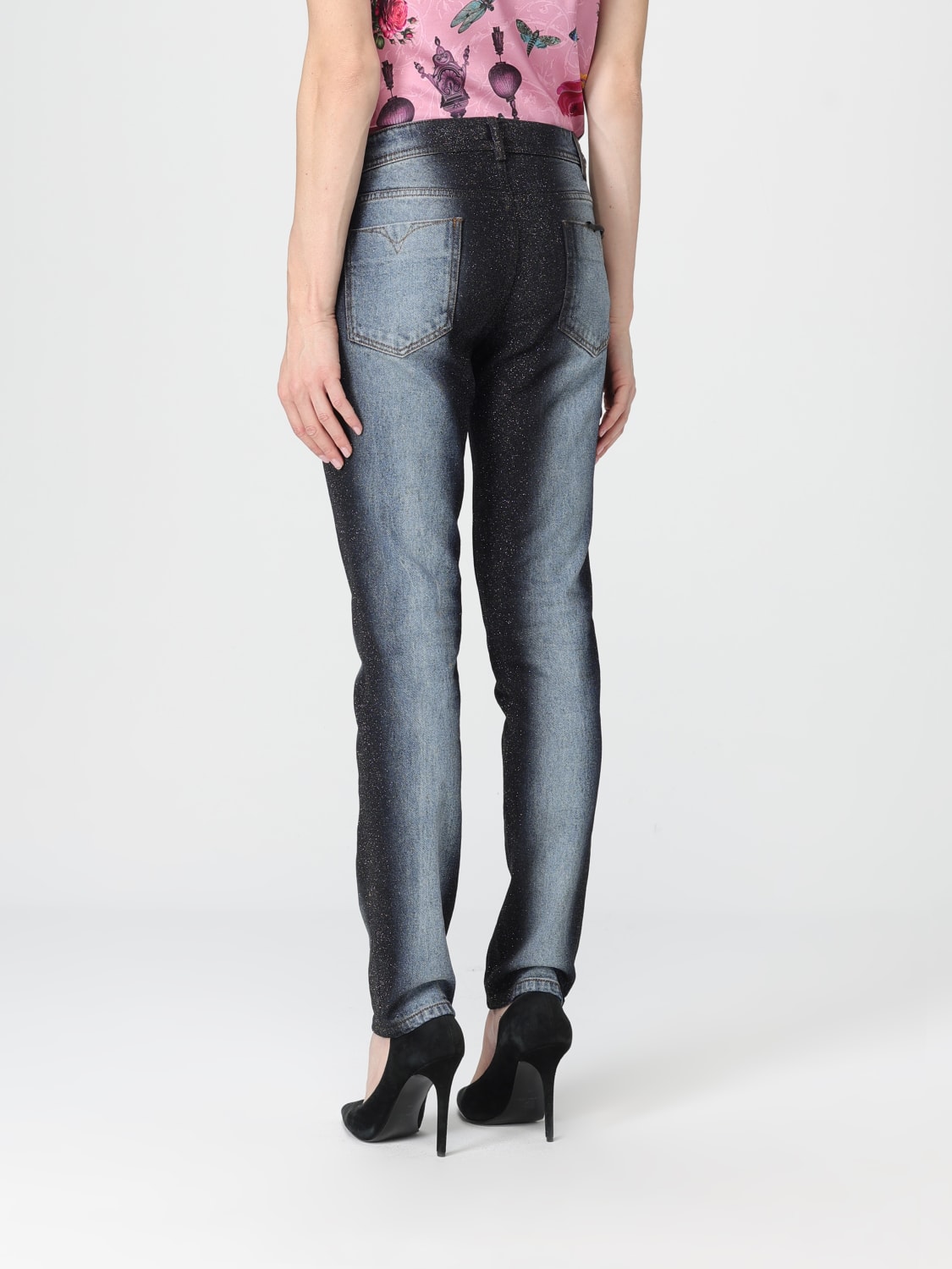 VERSACE JEANS COUTURE PANTALONI: Jeans Versace Jeans Couture in denim used , Blue - Img 2