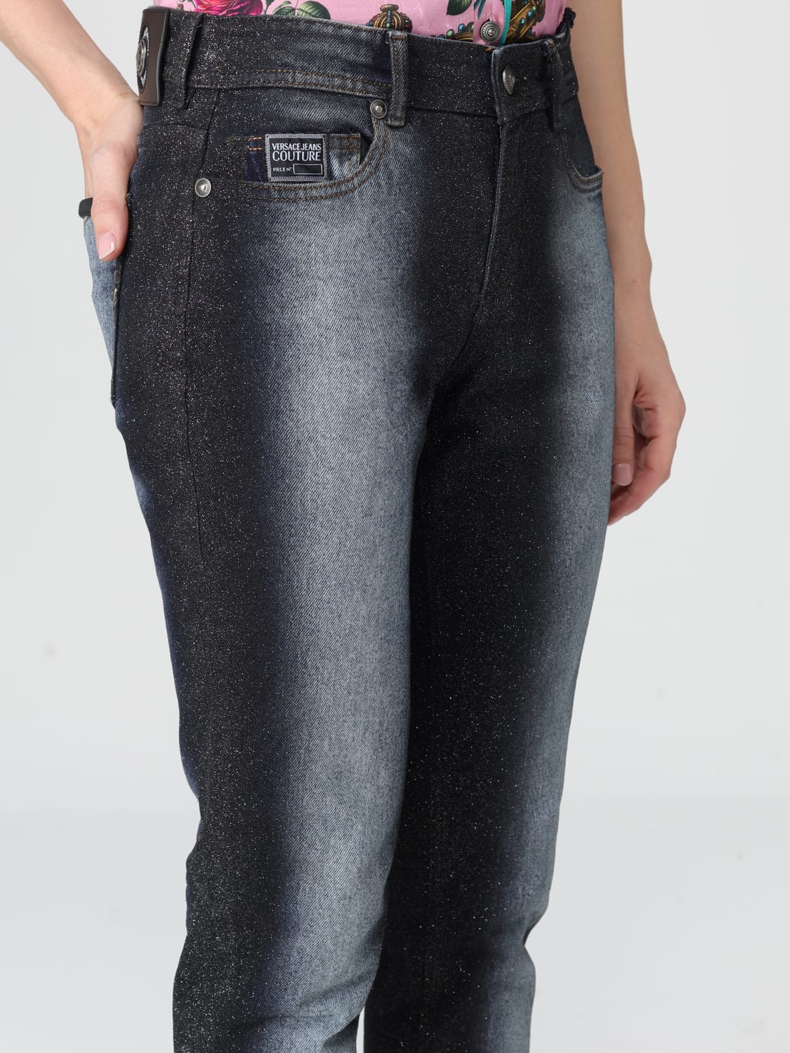 VERSACE JEANS COUTURE PANTALONI: Jeans Versace Jeans Couture in denim used , Blue - Img 3