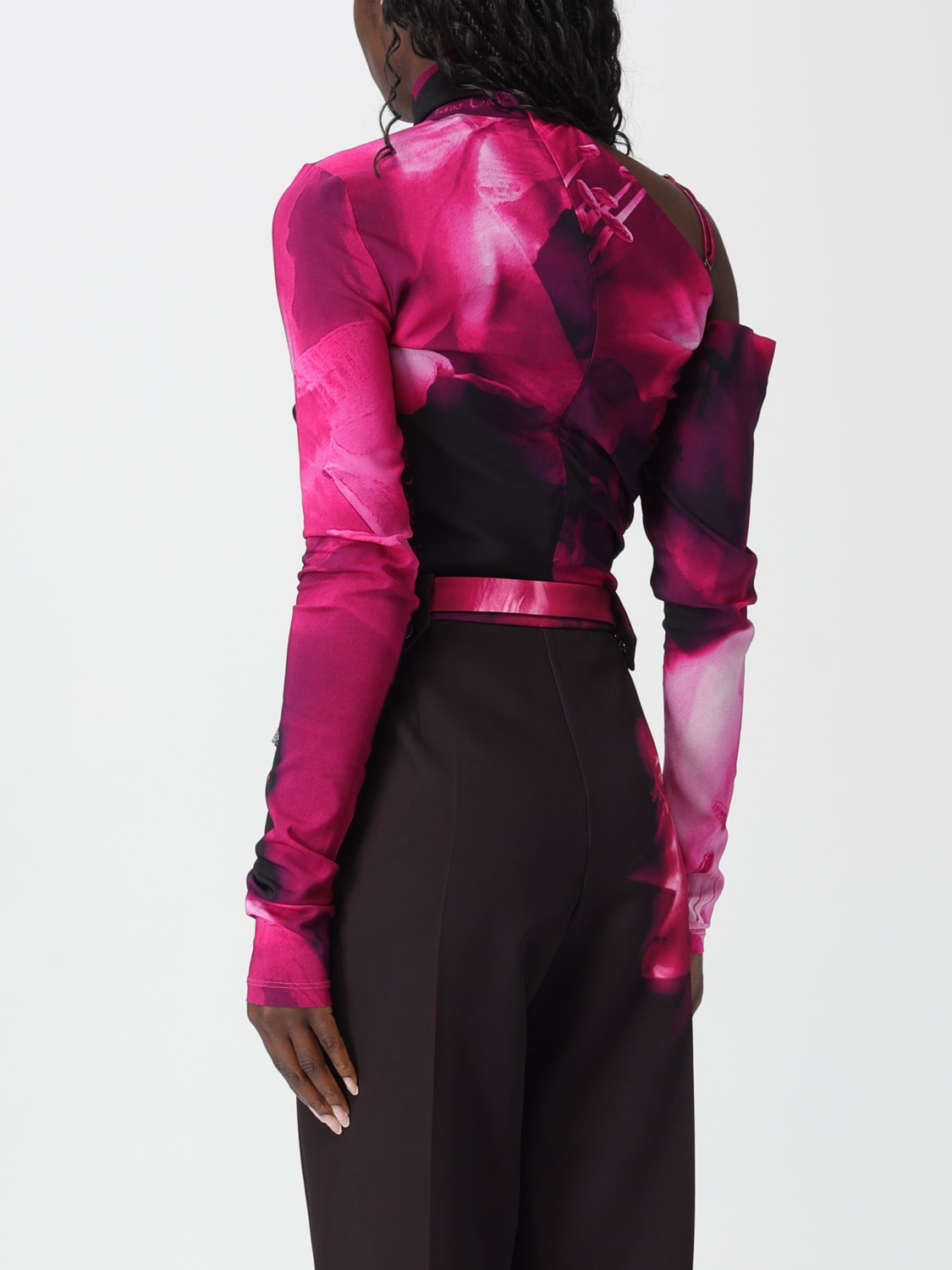 VERSACE JEANS COUTURE TOP: Top mujer Versace Jeans Couture, Fucsia - Img 3