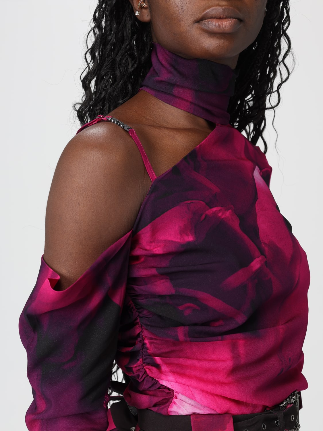 VERSACE JEANS COUTURE TOP: Top mujer Versace Jeans Couture, Fucsia - Img 4