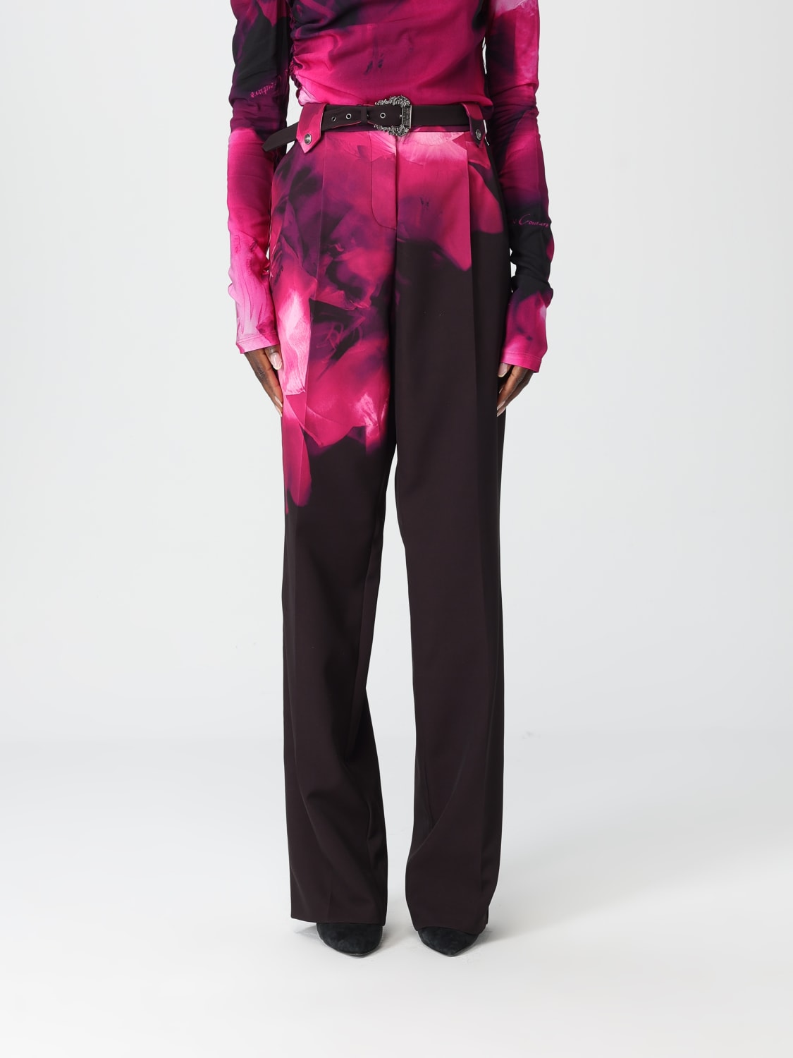 VERSACE JEANS COUTURE HOSE: Hose damen Versace Jeans Couture, Fuchsia - Img 1