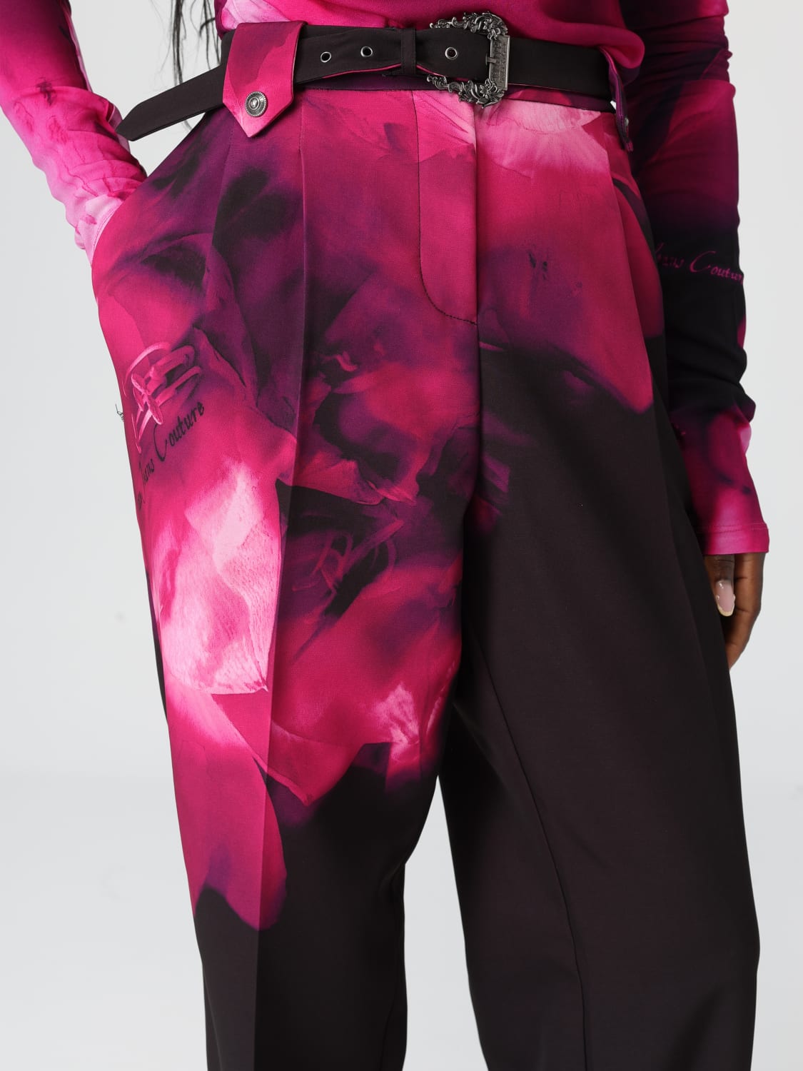 VERSACE JEANS COUTURE HOSE: Hose damen Versace Jeans Couture, Fuchsia - Img 3