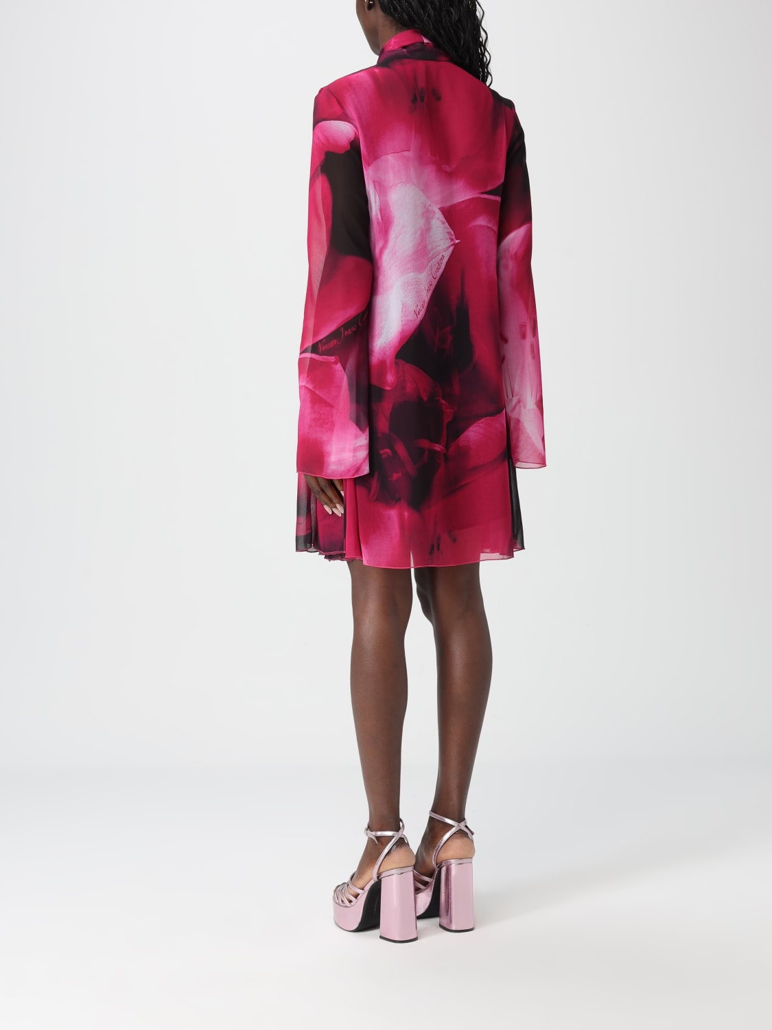 VERSACE JEANS COUTURE DRESS: Dress woman Versace Jeans Couture, Fuchsia - Img 2