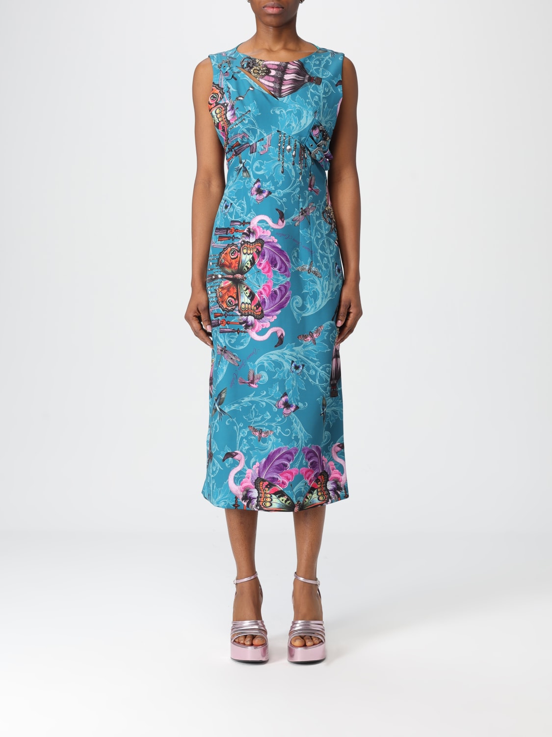 VERSACE JEANS COUTURE DRESS: Dress woman Versace Jeans Couture, Blue - Img 1
