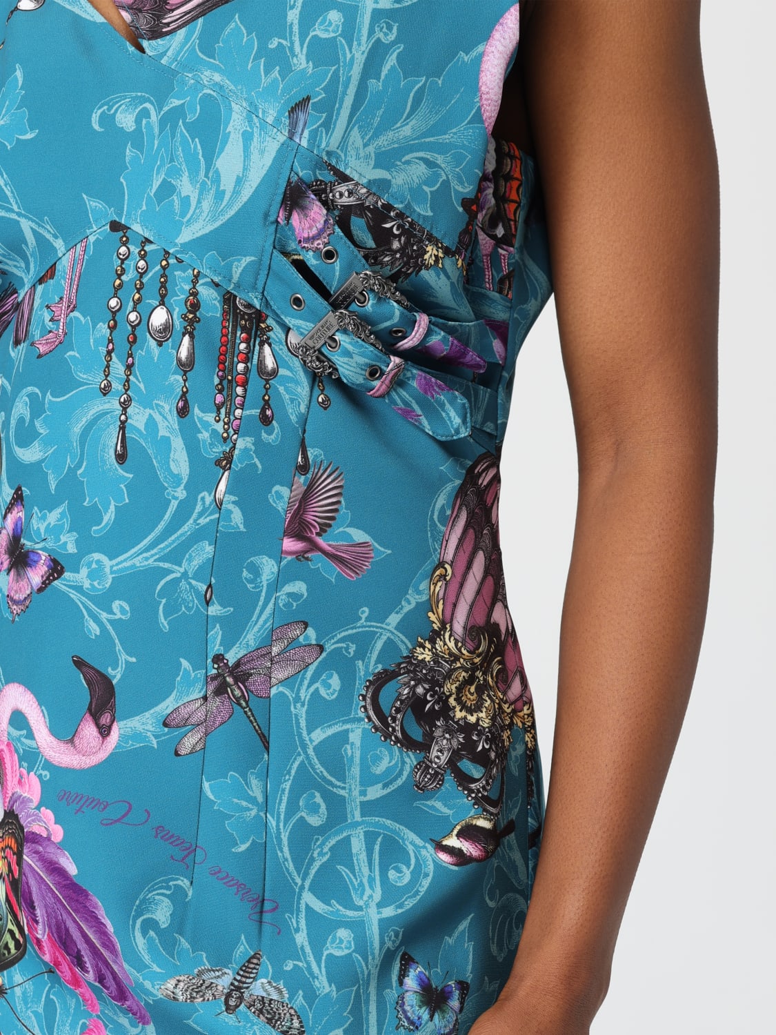 VERSACE JEANS COUTURE DRESS: Dress woman Versace Jeans Couture, Blue - Img 3