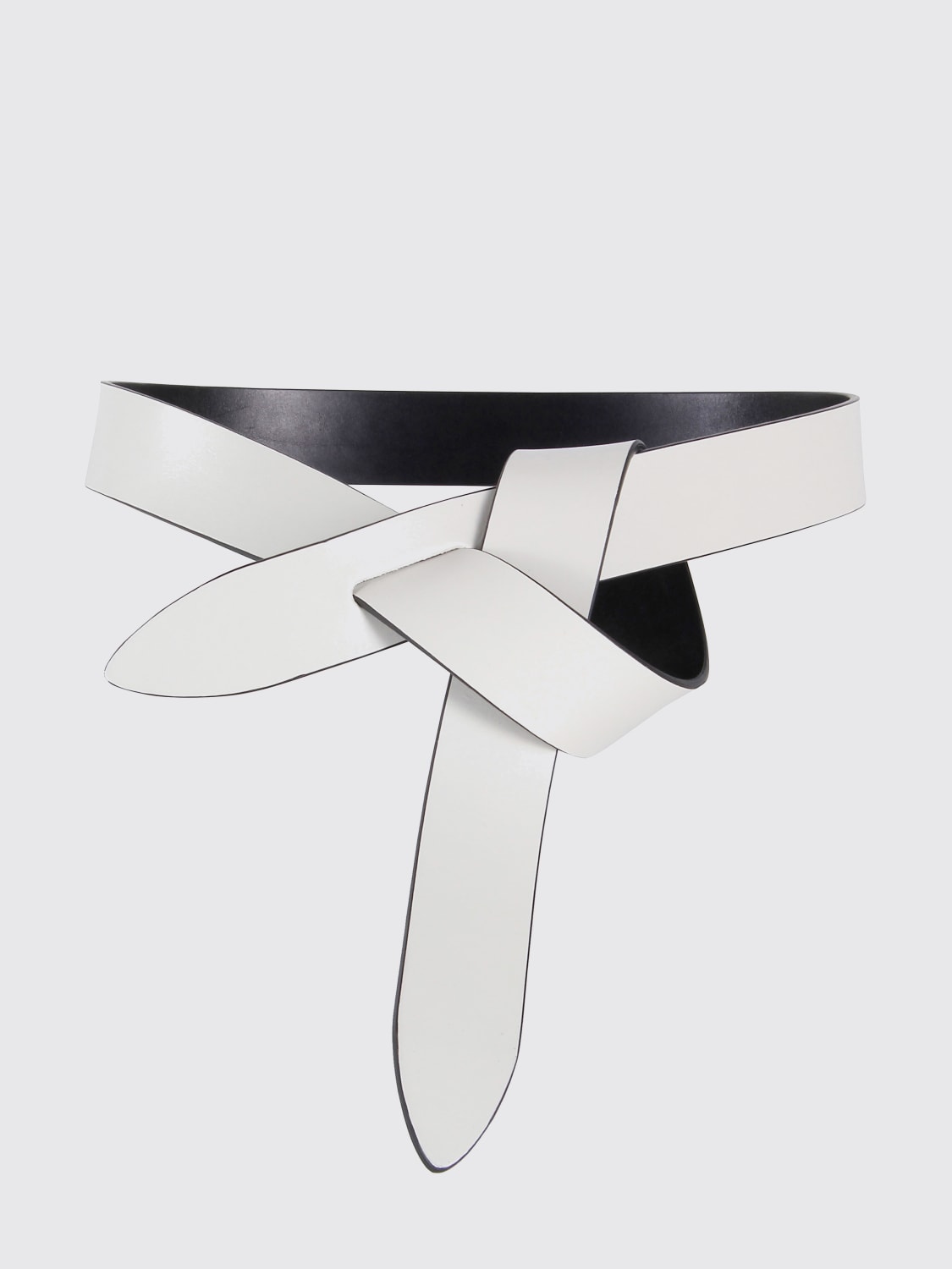 ISABEL MARANT CINTURA: Cintura Lecce Isabel Marant in pelle , Bianco - Img 1