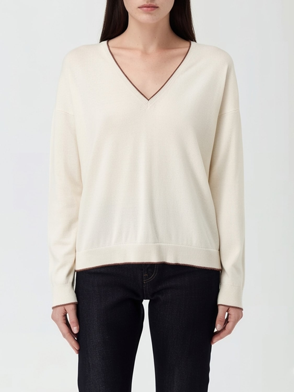 ELEVENTY PULL: Pull femme Eleventy, Blanc - Img 1