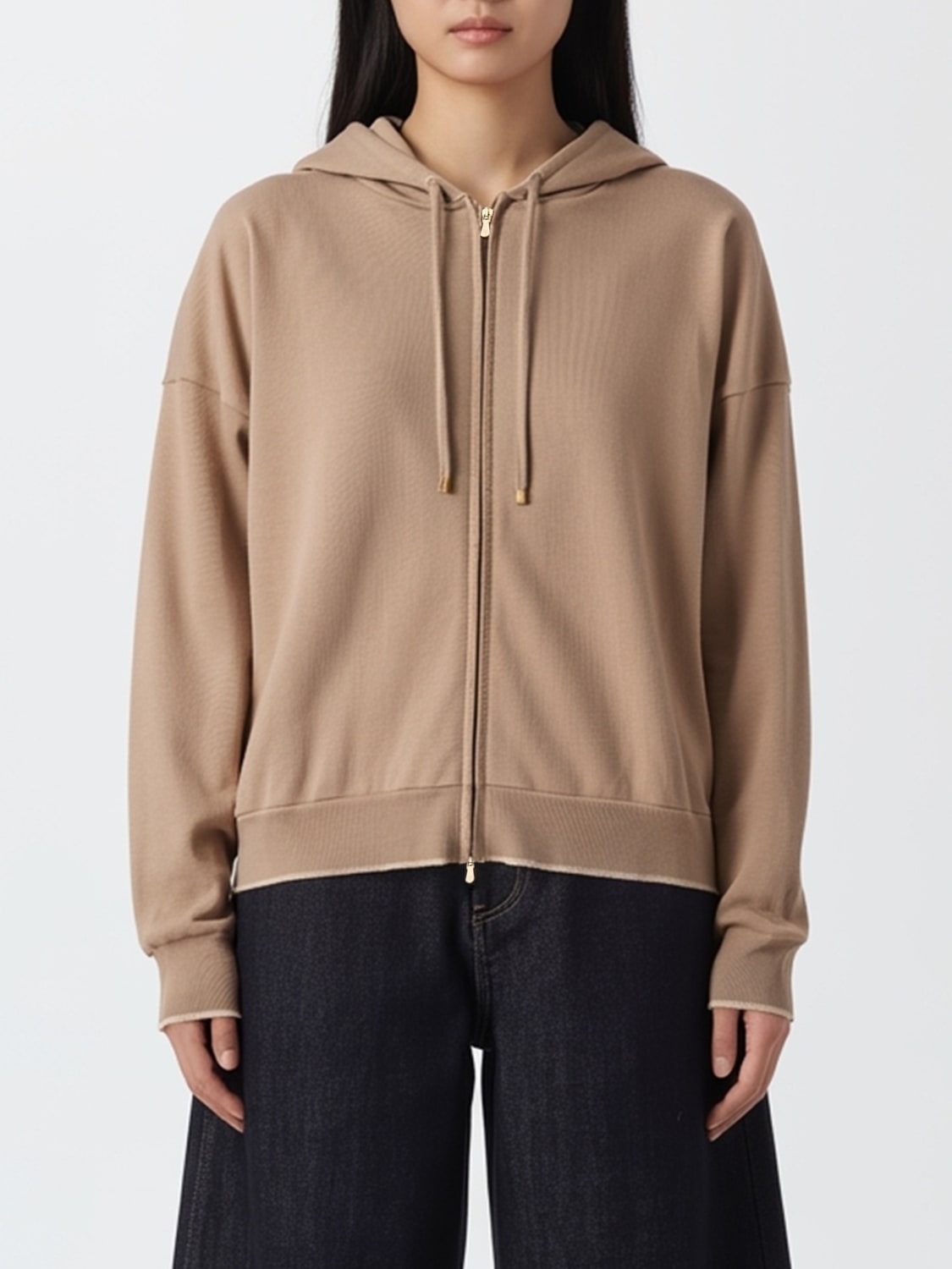 ELEVENTY FELPA: Felpa con cappuccio in maglia di lana Eleventy, Beige - Img 1