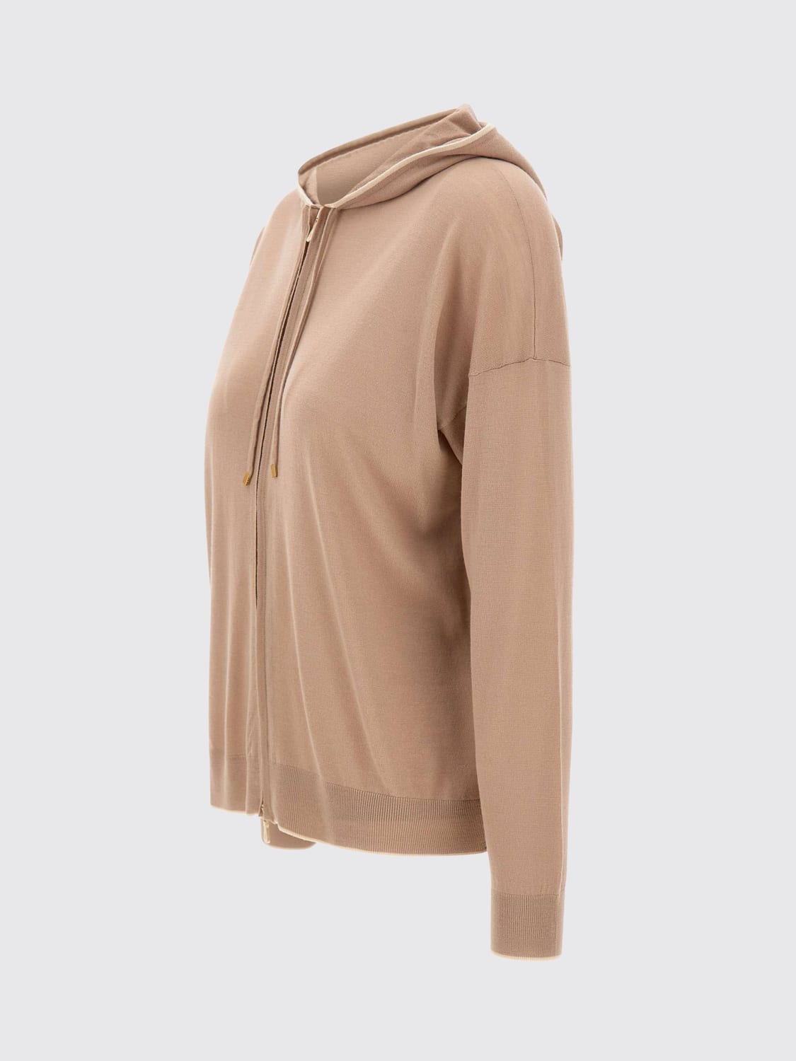 ELEVENTY FELPA: Felpa con cappuccio in maglia di lana Eleventy, Beige - Img 4