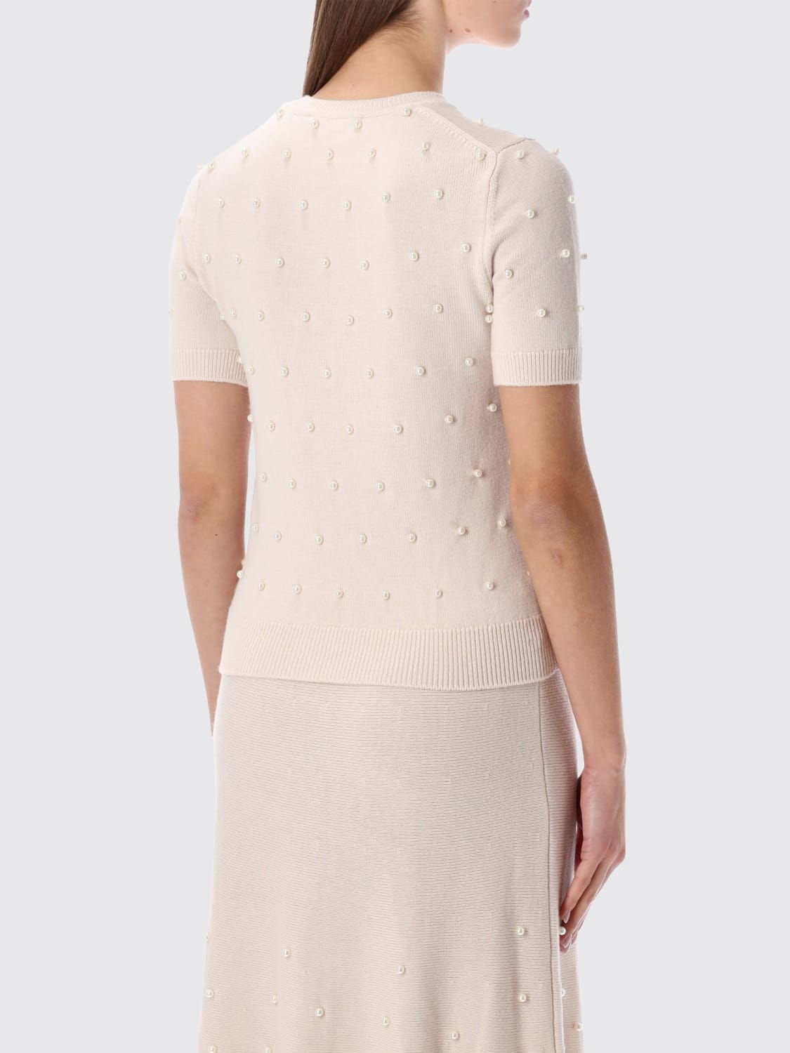 ZIMMERMANN MAGLIA: Maglia di lana merino a pois Zimmermann, Bianco - Img 2