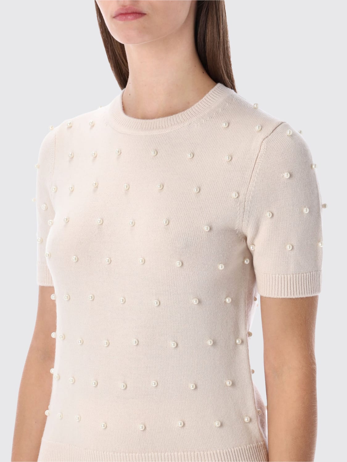 ZIMMERMANN MAGLIA: Maglia di lana merino a pois Zimmermann, Bianco - Img 3