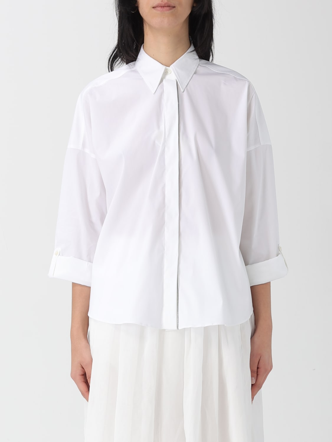 BRUNELLO CUCINELLI CHEMISE: Chemise femme Brunello Cucinelli, Blanc - Img 1