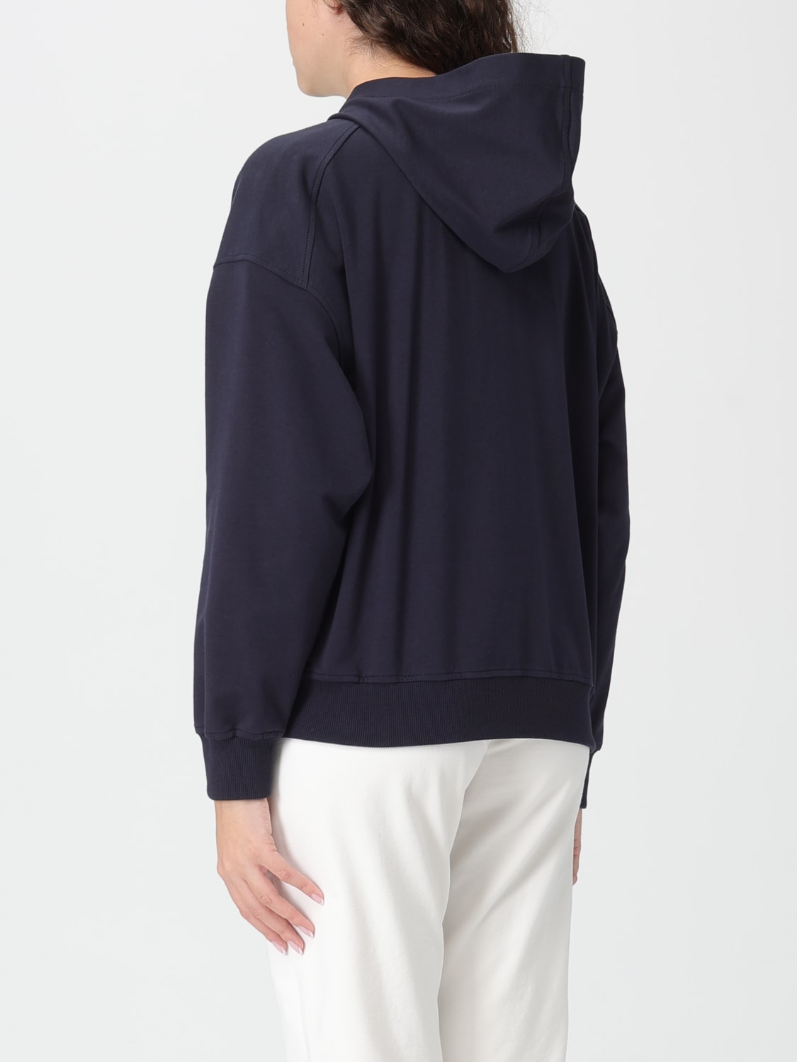 BRUNELLO CUCINELLI SWEAT-SHIRT: Sweat-shirt femme Brunello Cucinelli, Bleu - Img 3