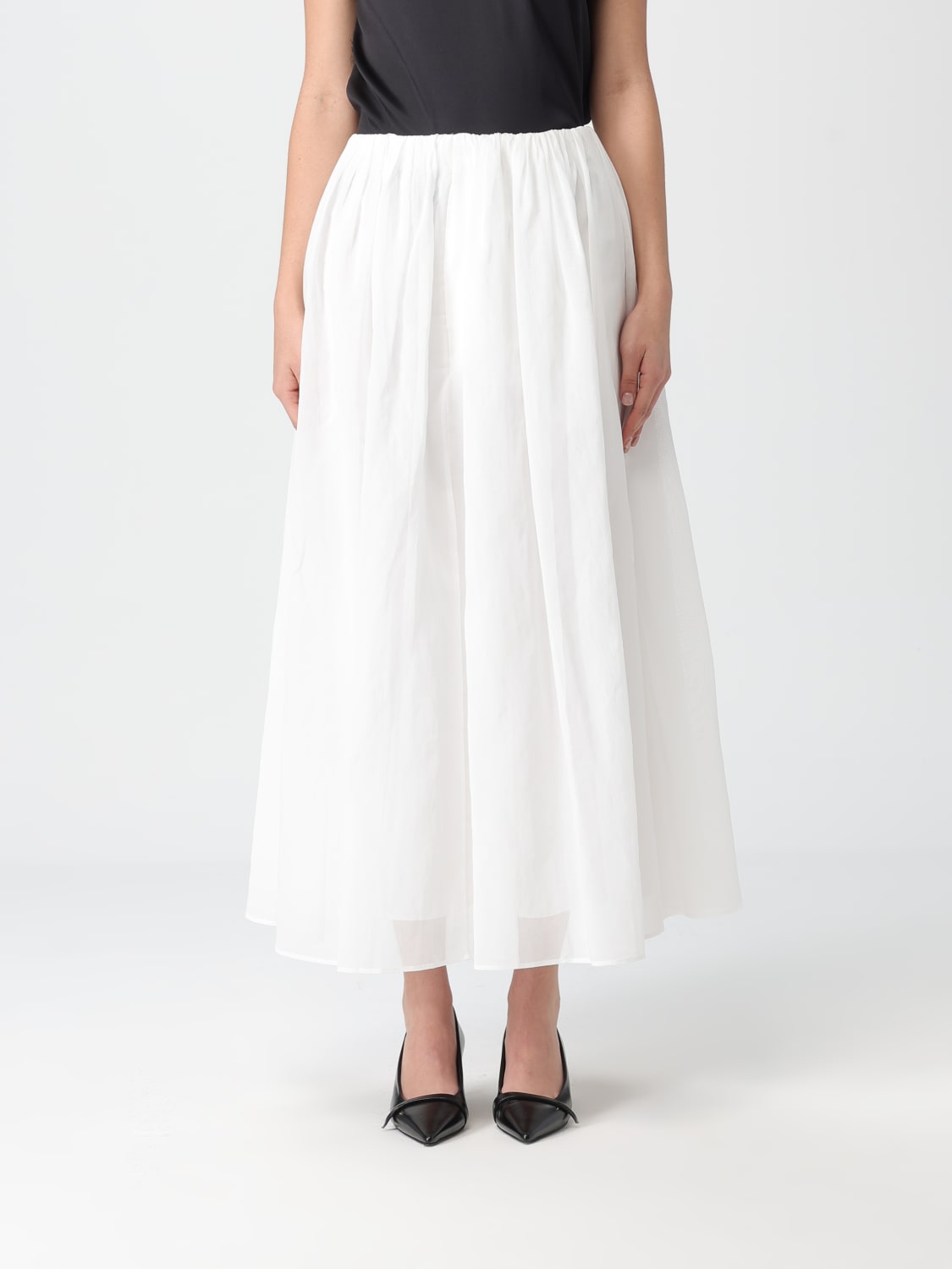 BRUNELLO CUCINELLI SKIRT: Skirt woman Brunello Cucinelli, White - Img 1