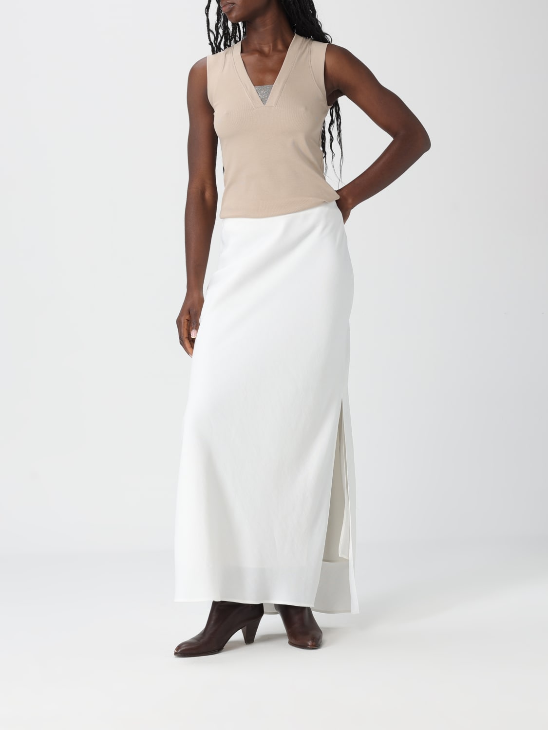 BRUNELLO CUCINELLI TOP: Top woman Brunello Cucinelli, Beige - Img 2