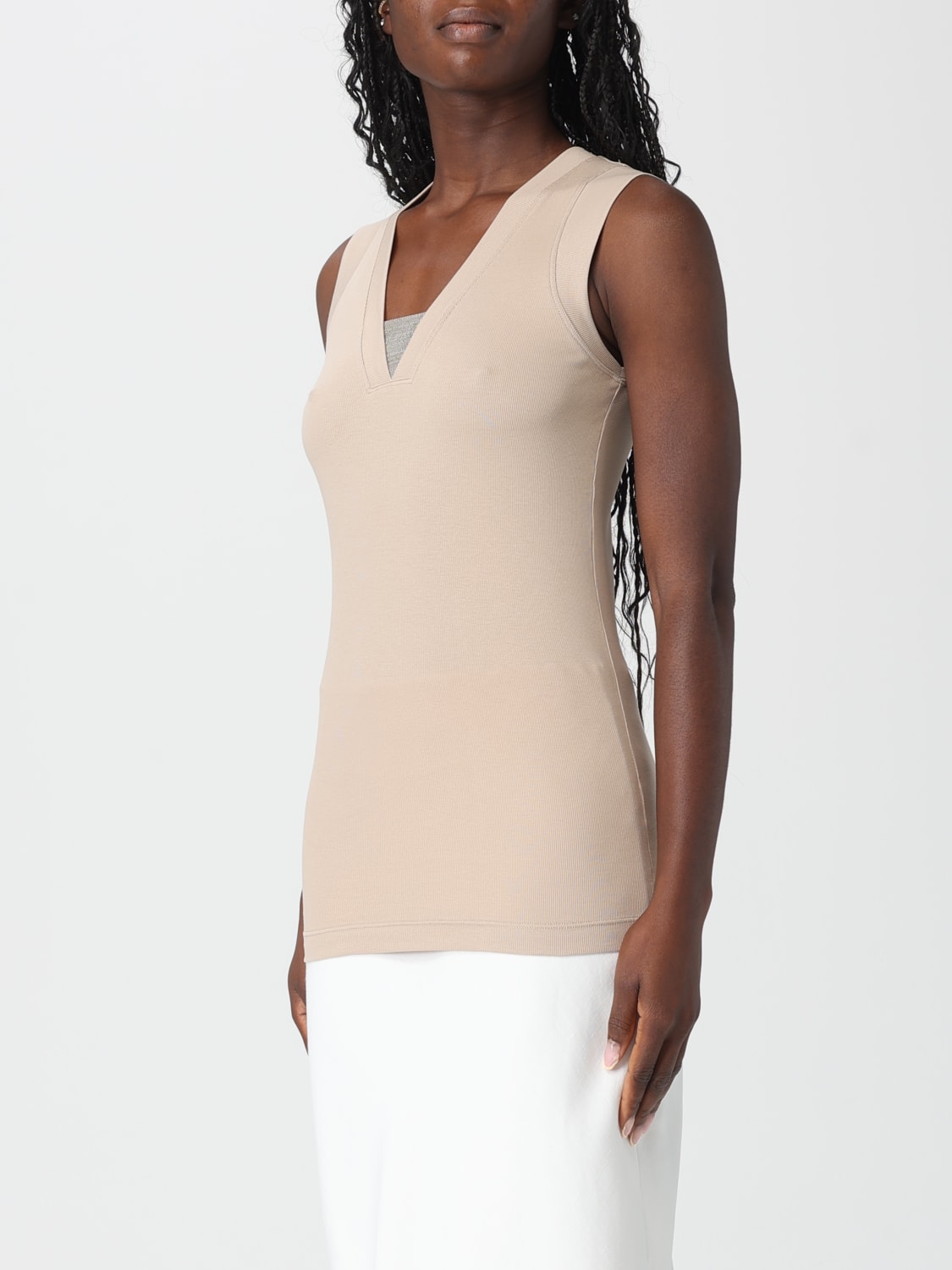 BRUNELLO CUCINELLI TOP: Top woman Brunello Cucinelli, Beige - Img 4