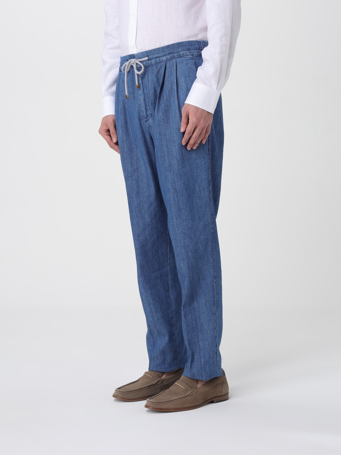 BRUNELLO CUCINELLI パンツ: パンツ メンズ Brunello Cucinelli, ブルー - Img 4