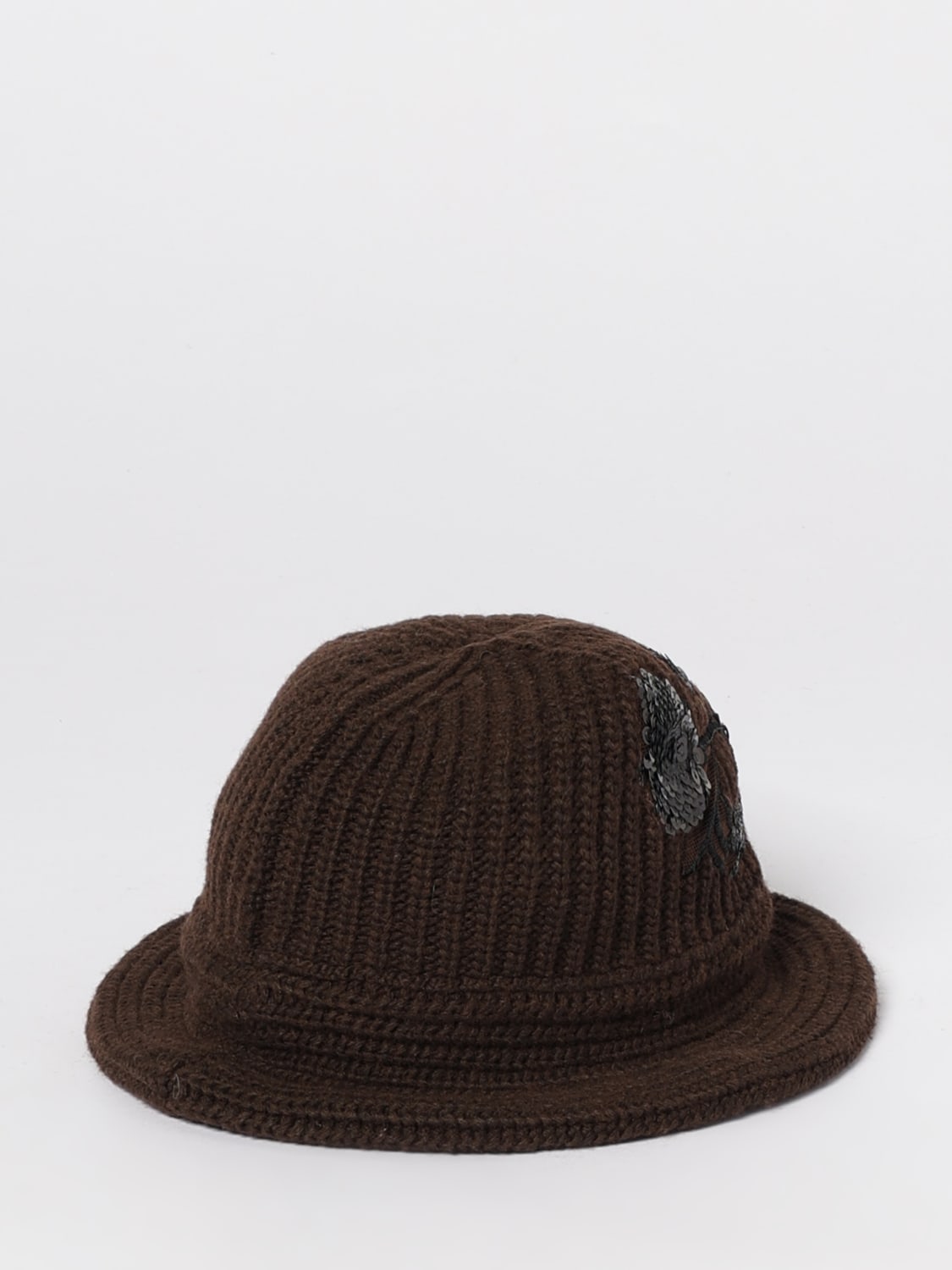 ERMANNO FIRENZE CAPPELLO: Cappello di lana Ermanno Firenze, Marrone - Img 2
