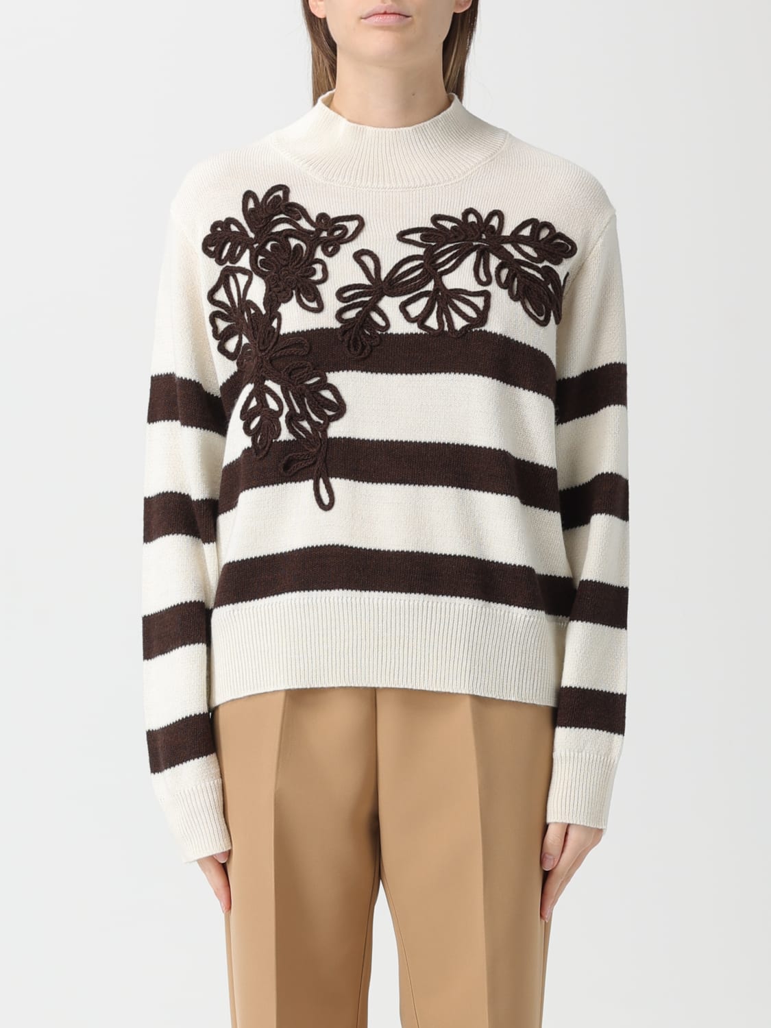 ERMANNO FIRENZE SWEATER: Sweater woman Ermanno Firenze, Brown - Img 1