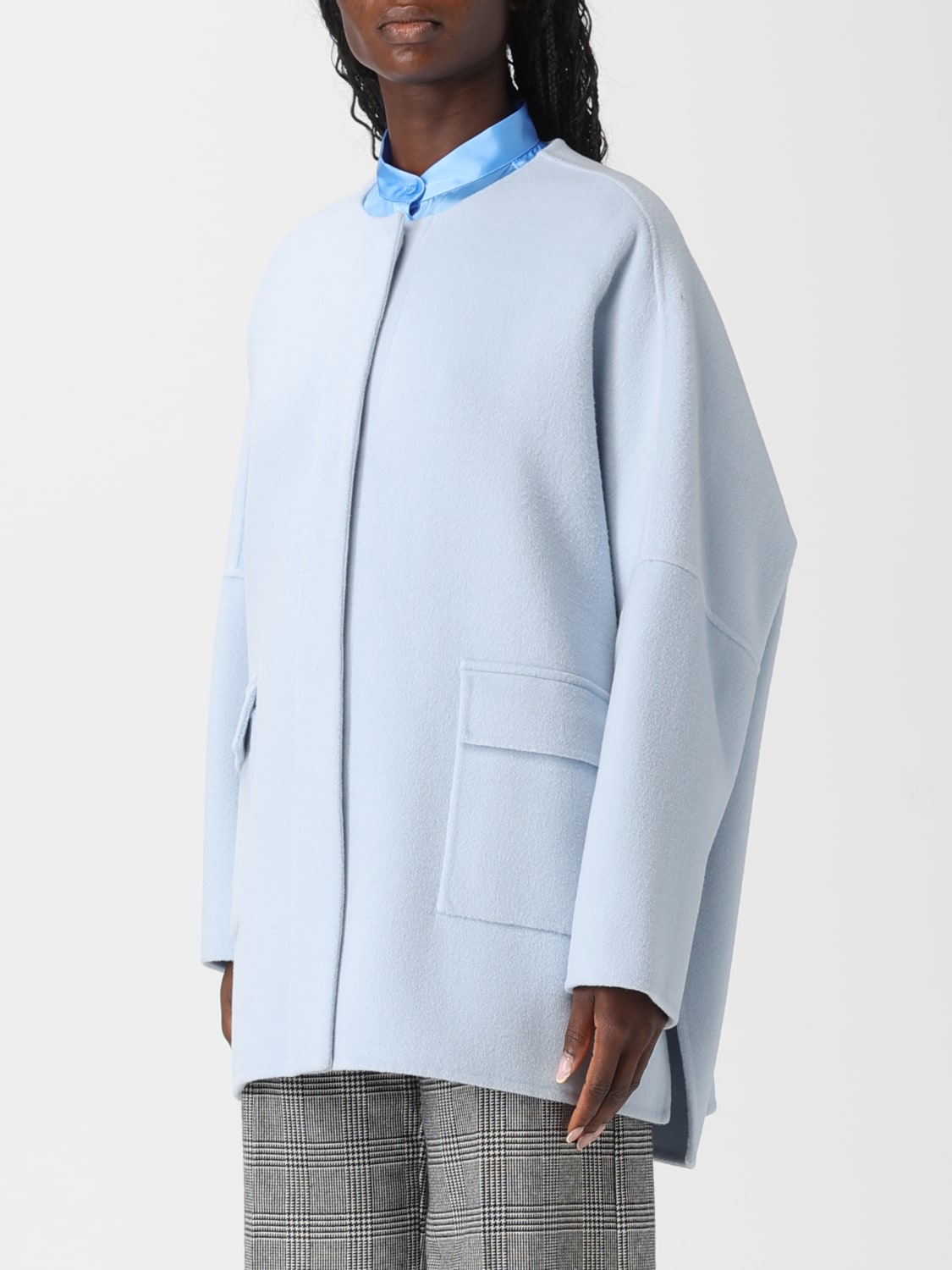 ERMANNO FIRENZE MANTEL: Jacke damen Ermanno Firenze, Blau - Img 3