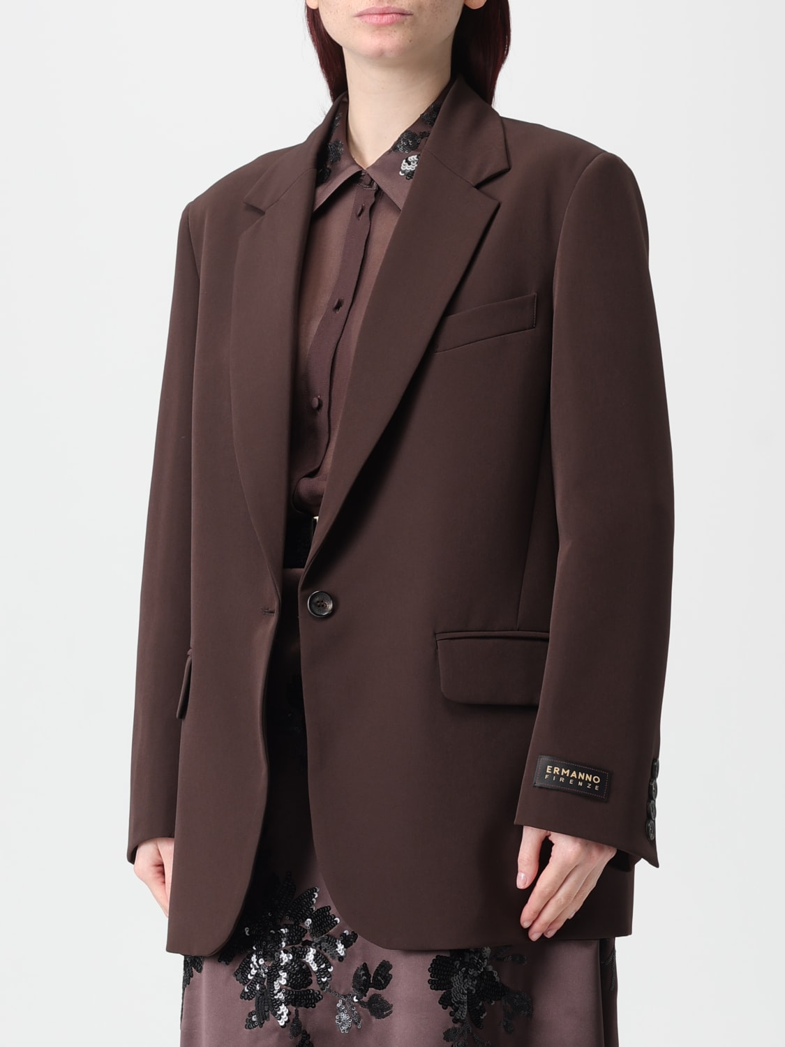 ERMANNO FIRENZE JACKET: Jacket woman Ermanno Firenze, Brown - Img 4