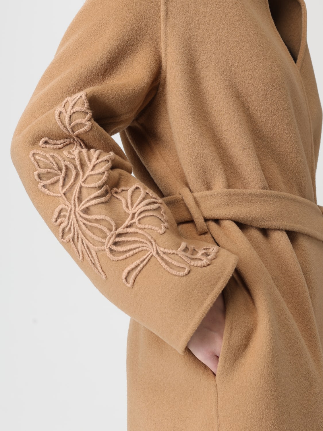 ERMANNO FIRENZE COAT: Coat woman Ermanno Firenze, Beige - Img 4