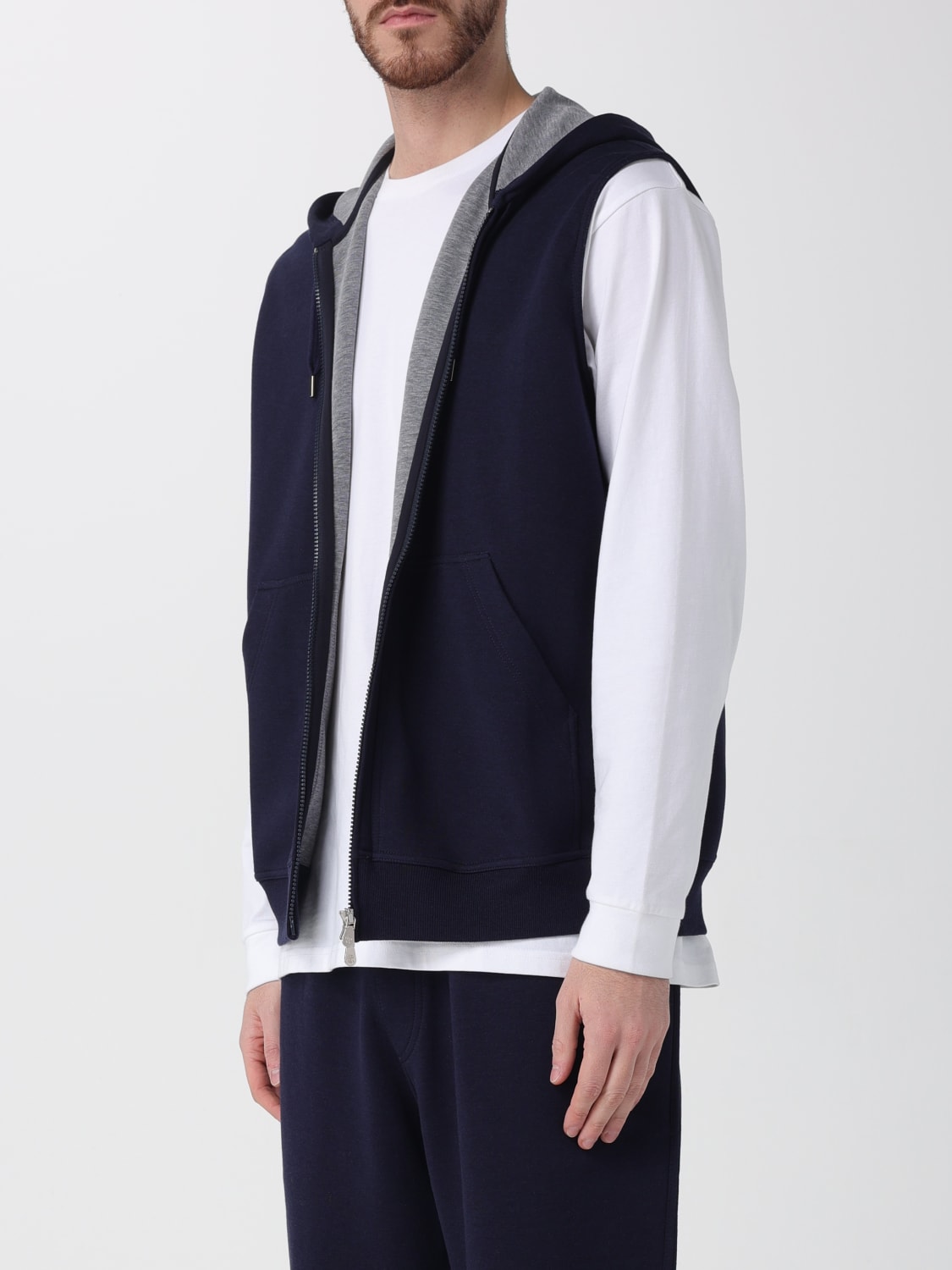 BRUNELLO CUCINELLI SWEATSHIRT: Sweatshirt homme Brunello Cucinelli, Bleu - Img 4