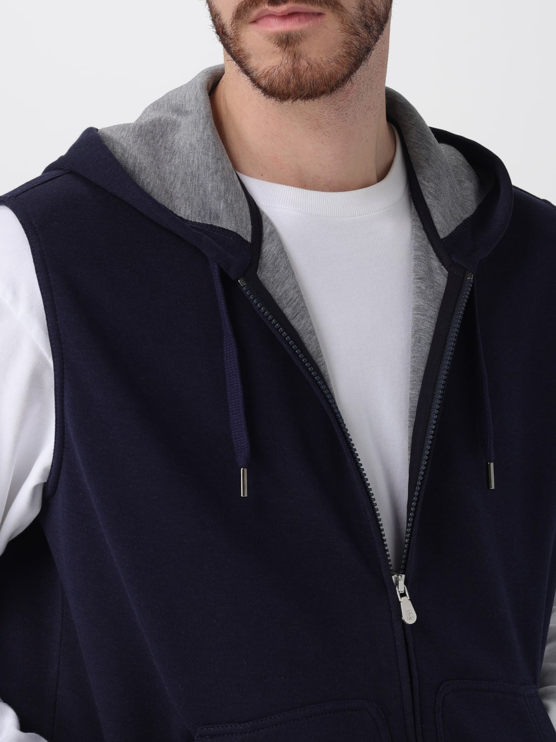 BRUNELLO CUCINELLI SWEATSHIRT: Sweatshirt homme Brunello Cucinelli, Bleu - Img 5