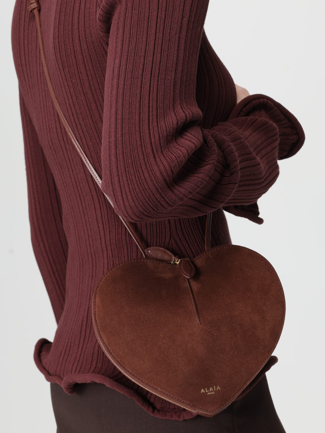 ALAÏA SHOULDER BAG: Shoulder bag woman AlaÏa, Brown - Img 2