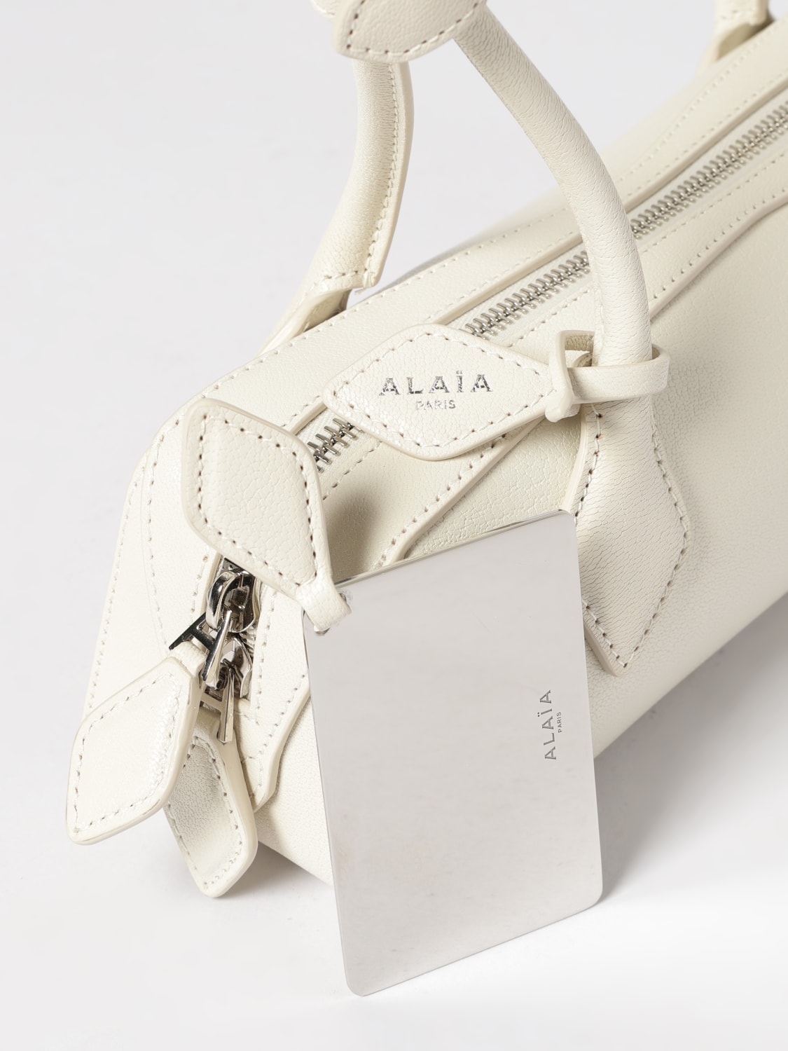 ALAÏA SHOULDER BAG: Shoulder bag woman AlaÏa, Ivory - Img 4