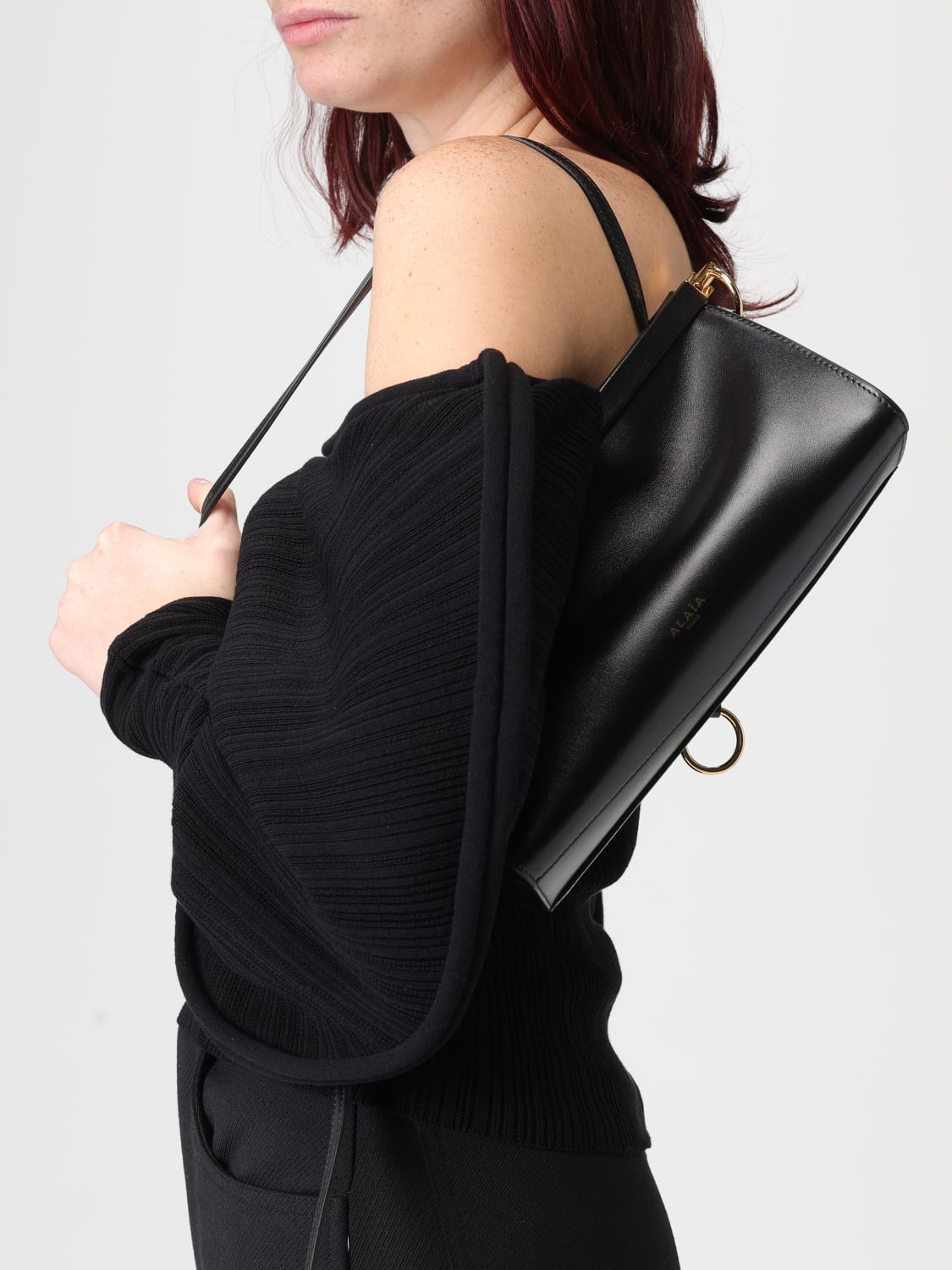 ALAÏA SHOULDER BAG: Shoulder bag woman AlaÏa, Black - Img 2
