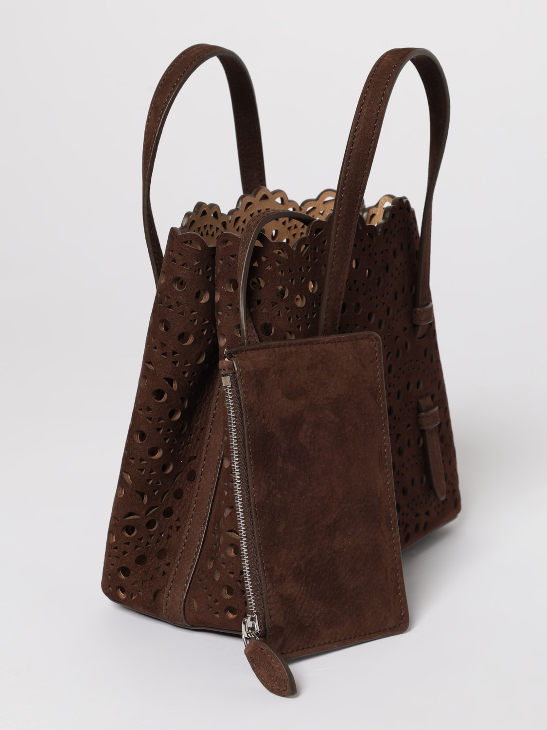 ALAÏA HANDBAG: Handbag woman AlaÏa, Brown - Img 3