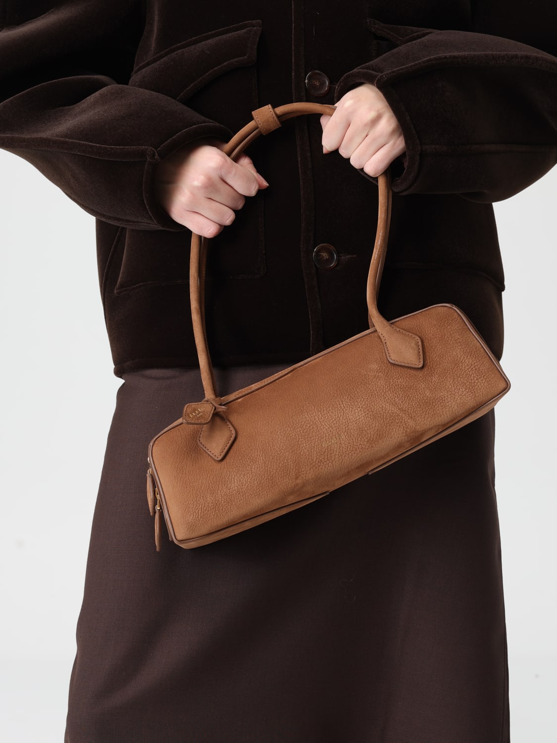 ALAÏA SHOULDER BAG: Shoulder bag woman AlaÏa, Brown - Img 2