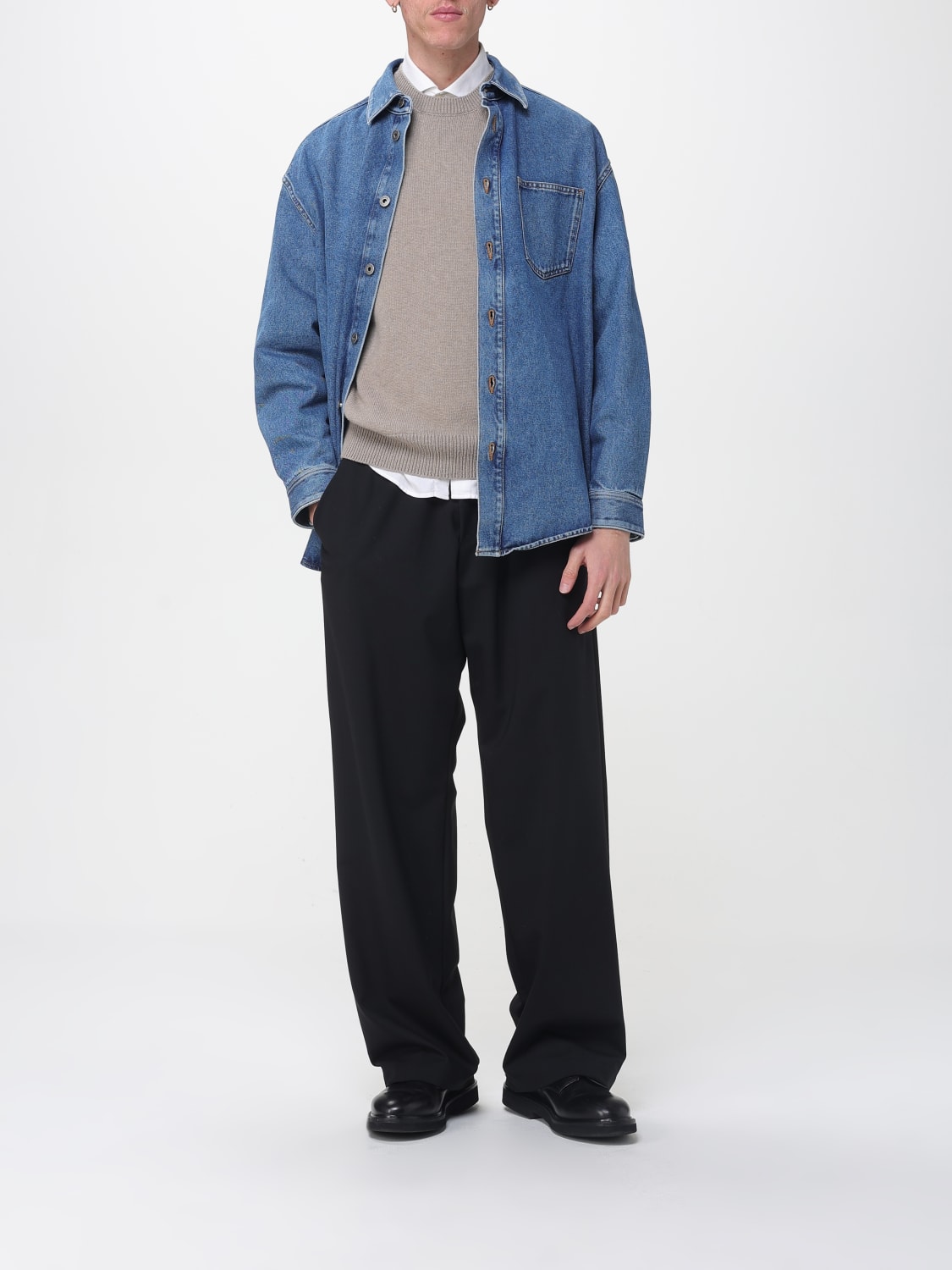 LOEWE 毛衣: 毛衣 男士 Loewe, 灰色 - Img 2