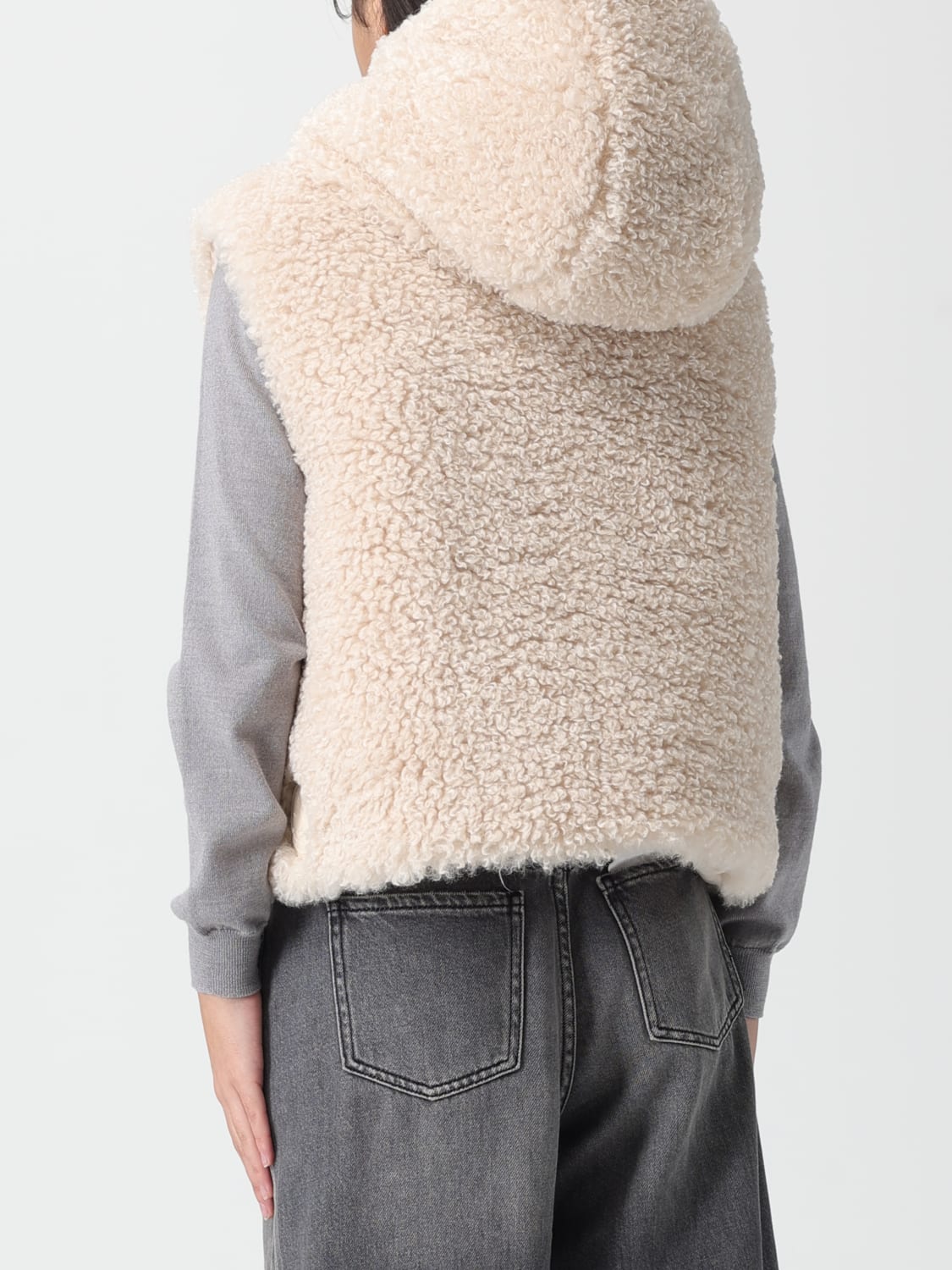 SAVE THE DUCK 皮草: 大衣 女士 Save The Duck, 米色 - Img 2