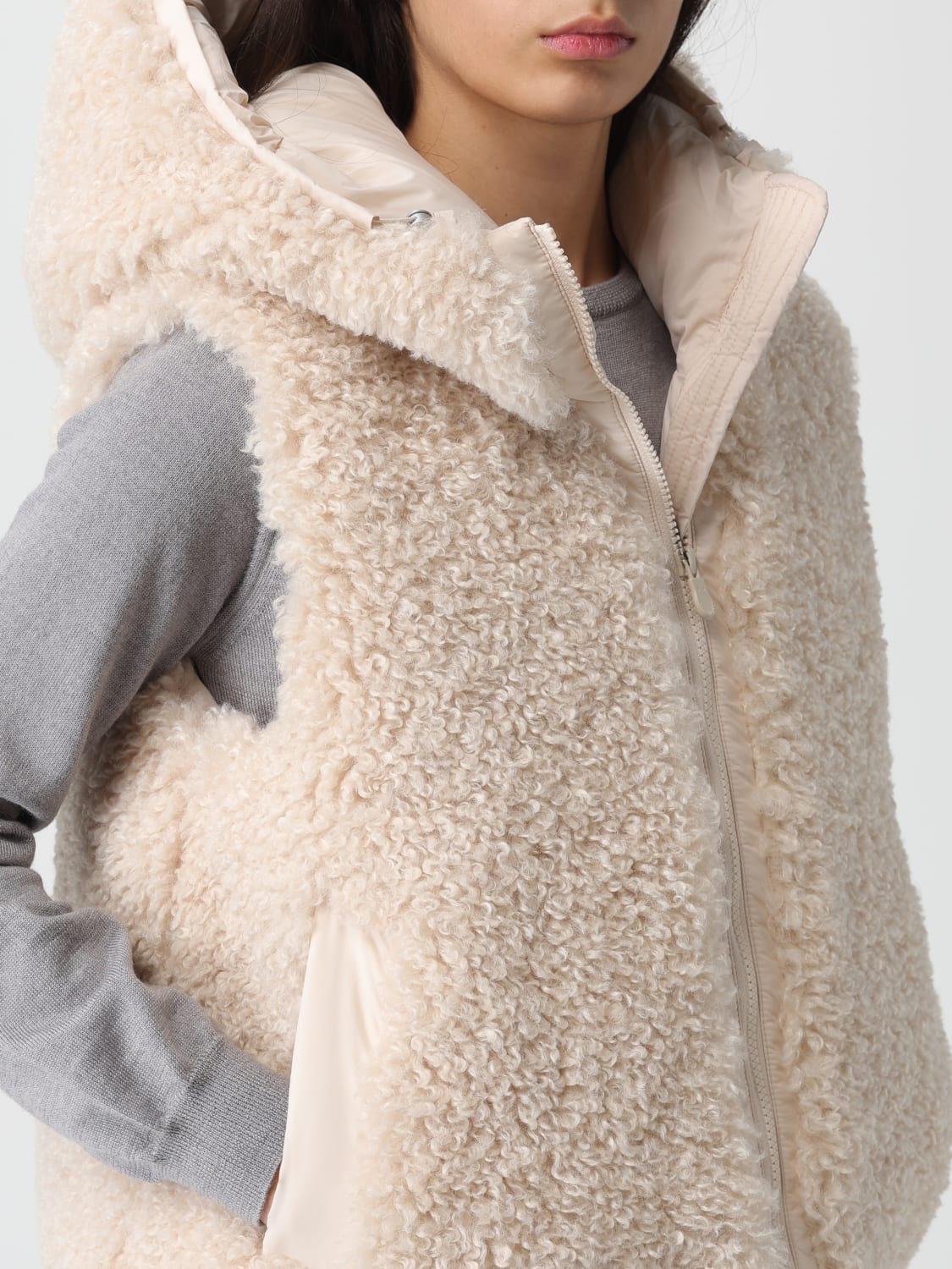 SAVE THE DUCK 皮草: 大衣 女士 Save The Duck, 米色 - Img 4