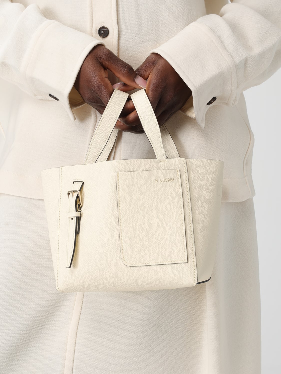 VALEXTRA SHOULDER BAG: Shoulder bag woman Valextra, White - Img 2
