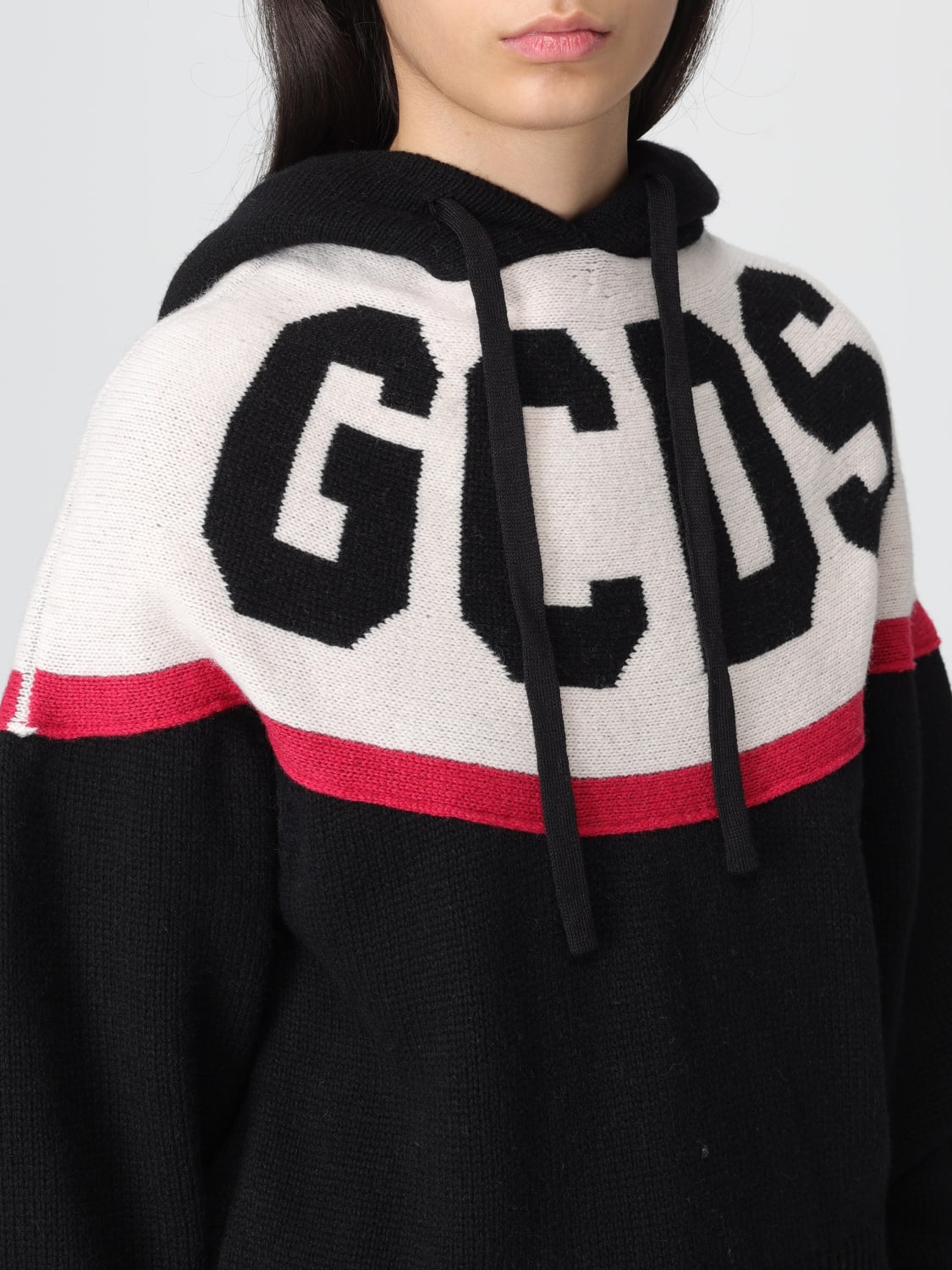GCDS SWEATSHIRT: Pullover damen GCDS, Schwarz - Img 3