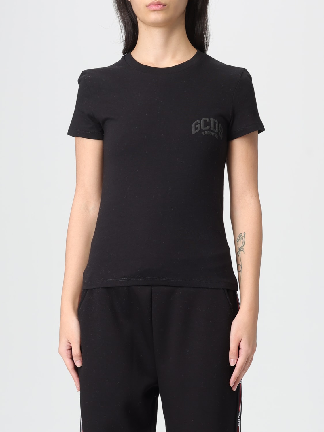 GCDS T-SHIRT: T-shirt femme GCDS, Noir - Img 1