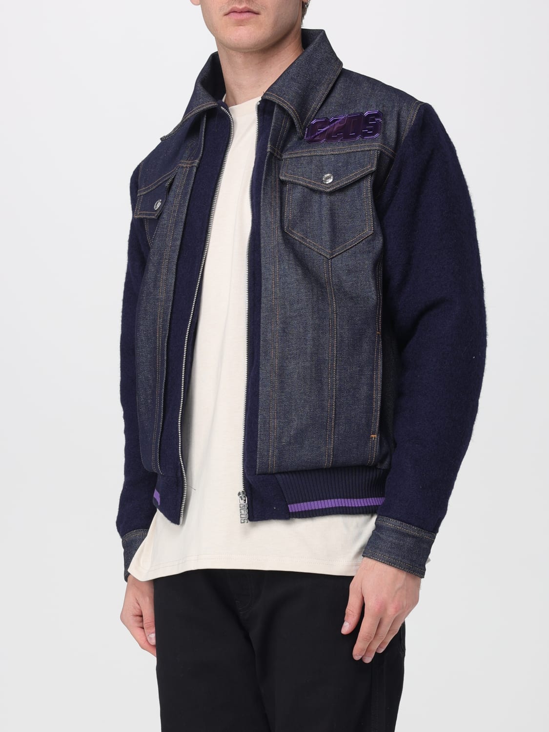 GCDS JACKET: Coat men GCDS, Blue - Img 3