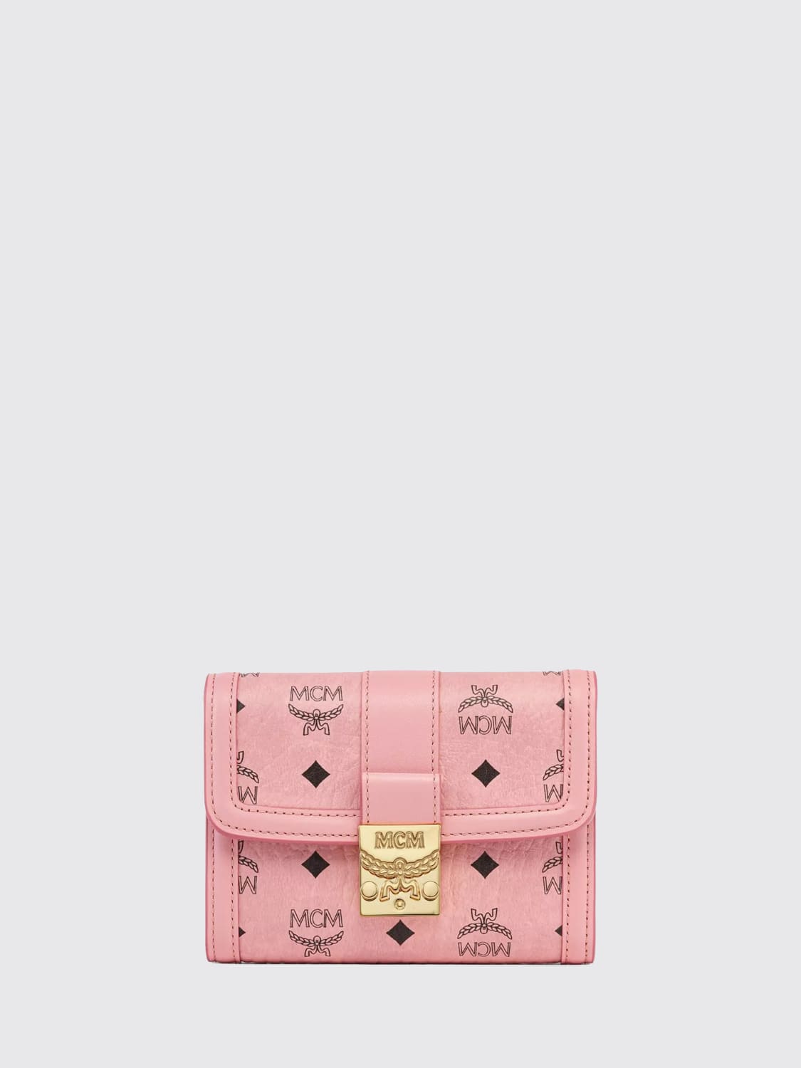 MCM WALLET: Wallet woman Mcm, Pink - Img 1