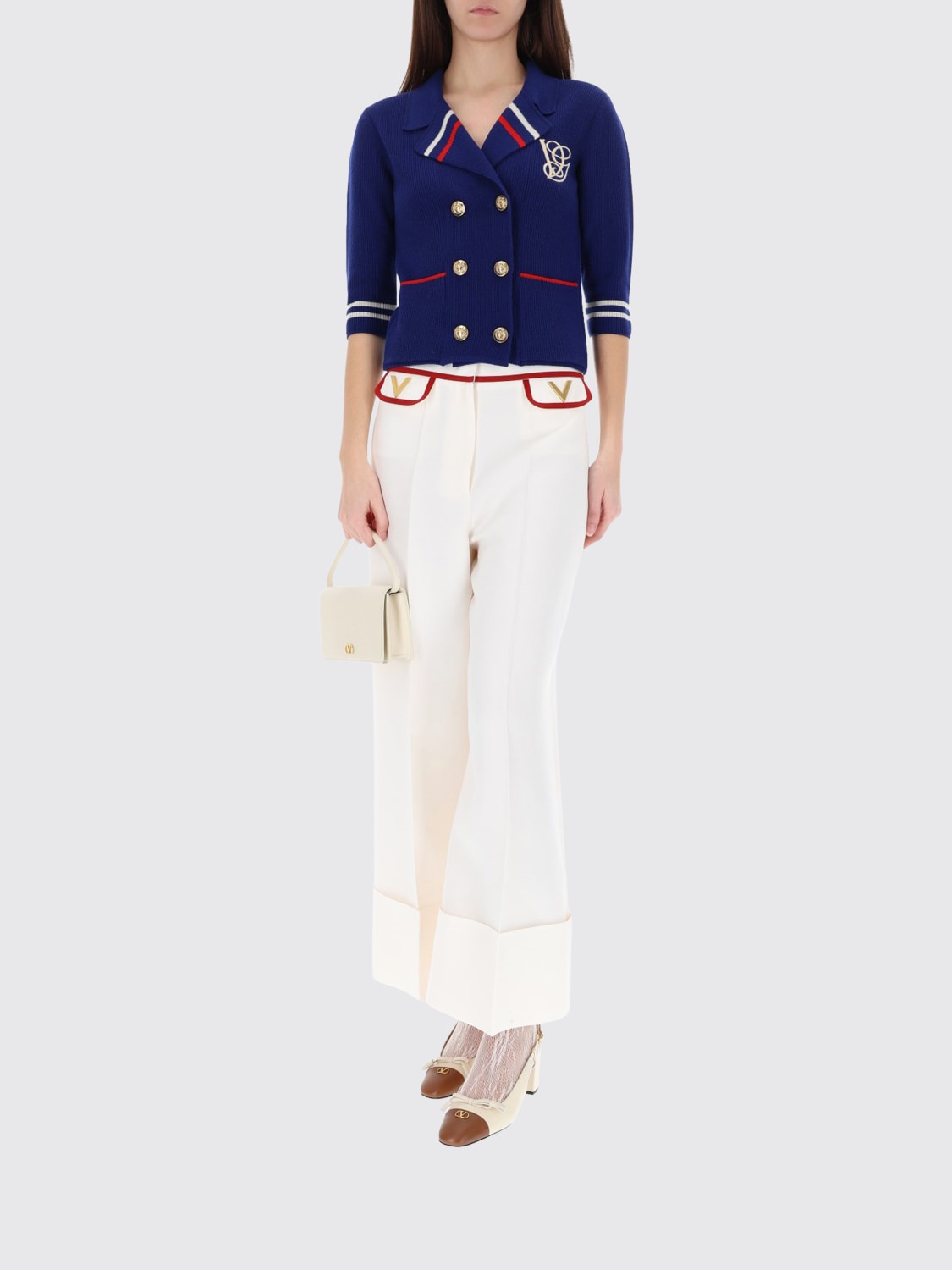 VALENTINO SWEATER: Blazer woman Valentino, Blue - Img 2